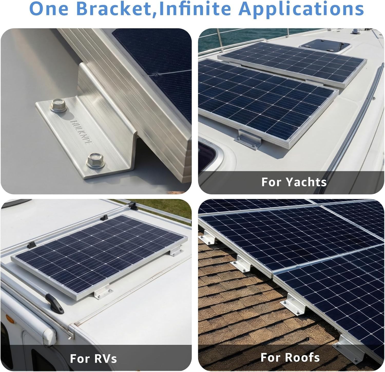 Corrosion-Resistant 16 Pack Z Brackets Solar Panel Mounting Kit for Boats & RVs