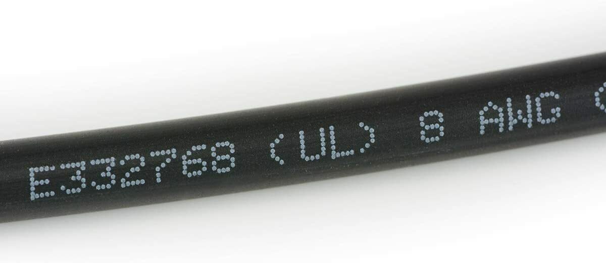 8 AWG Solar Panel Wire 30′ Power Cable UL 4703 Copper MADE IN USA PV Gauge Black