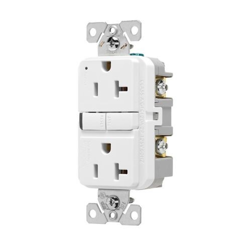 1pcs – EATON GF20W GFCI 20A 125V White Slim Receptacle