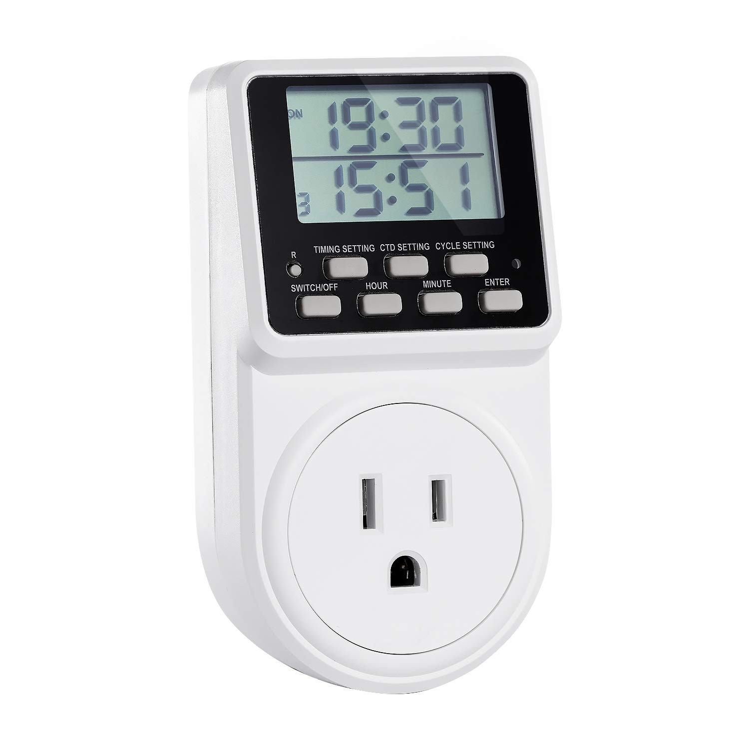 Digital Infinite Repeat Cycle Intermittent Timer Plug for Electrical Outlet, …
