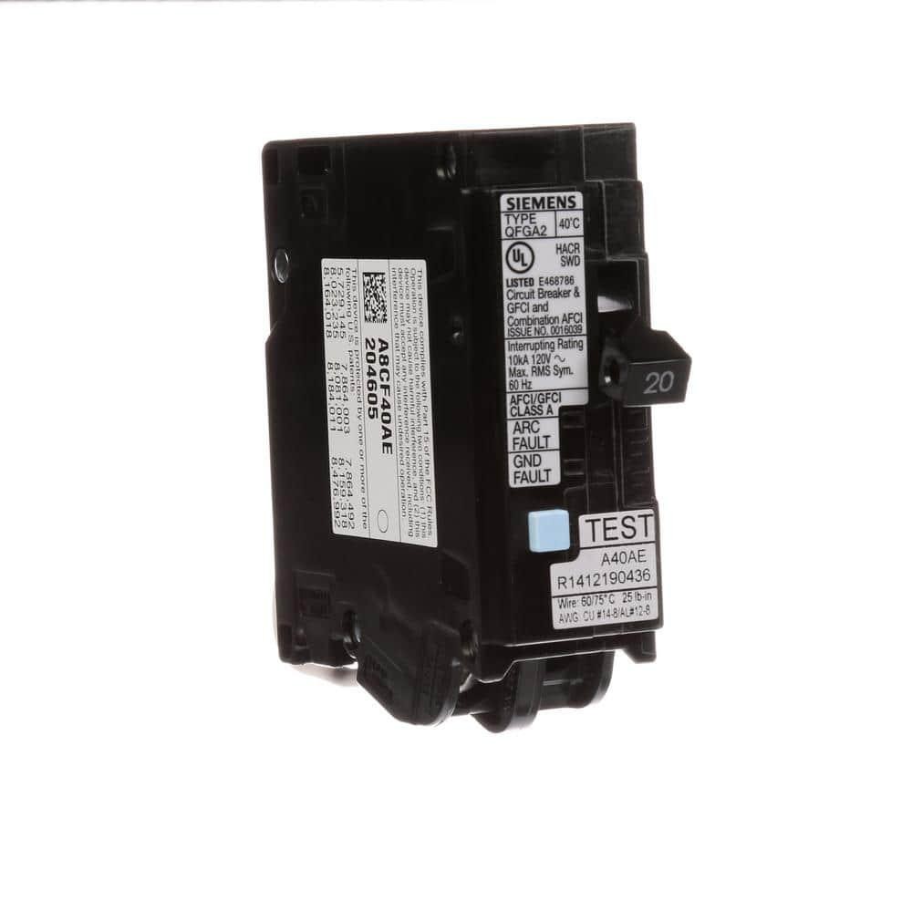 20 Amp AFCI/GFCI Dual Function Circuit Breaker