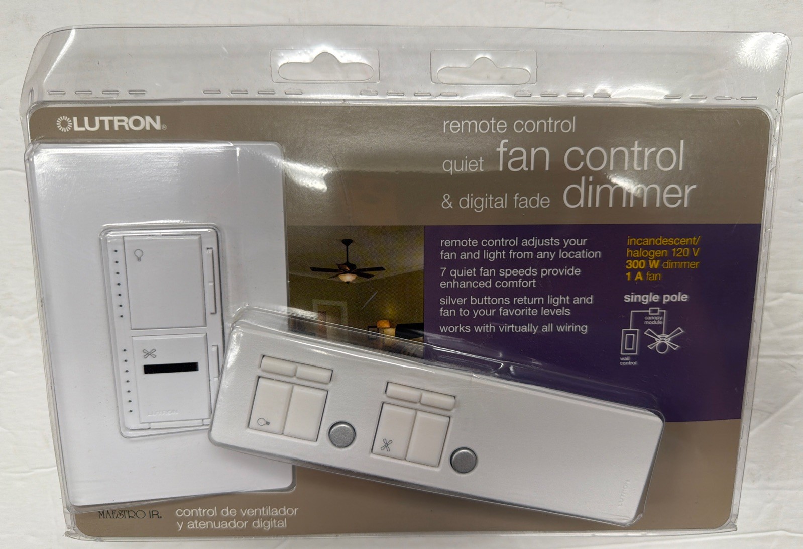 Lutron Fan And Light Remote Control