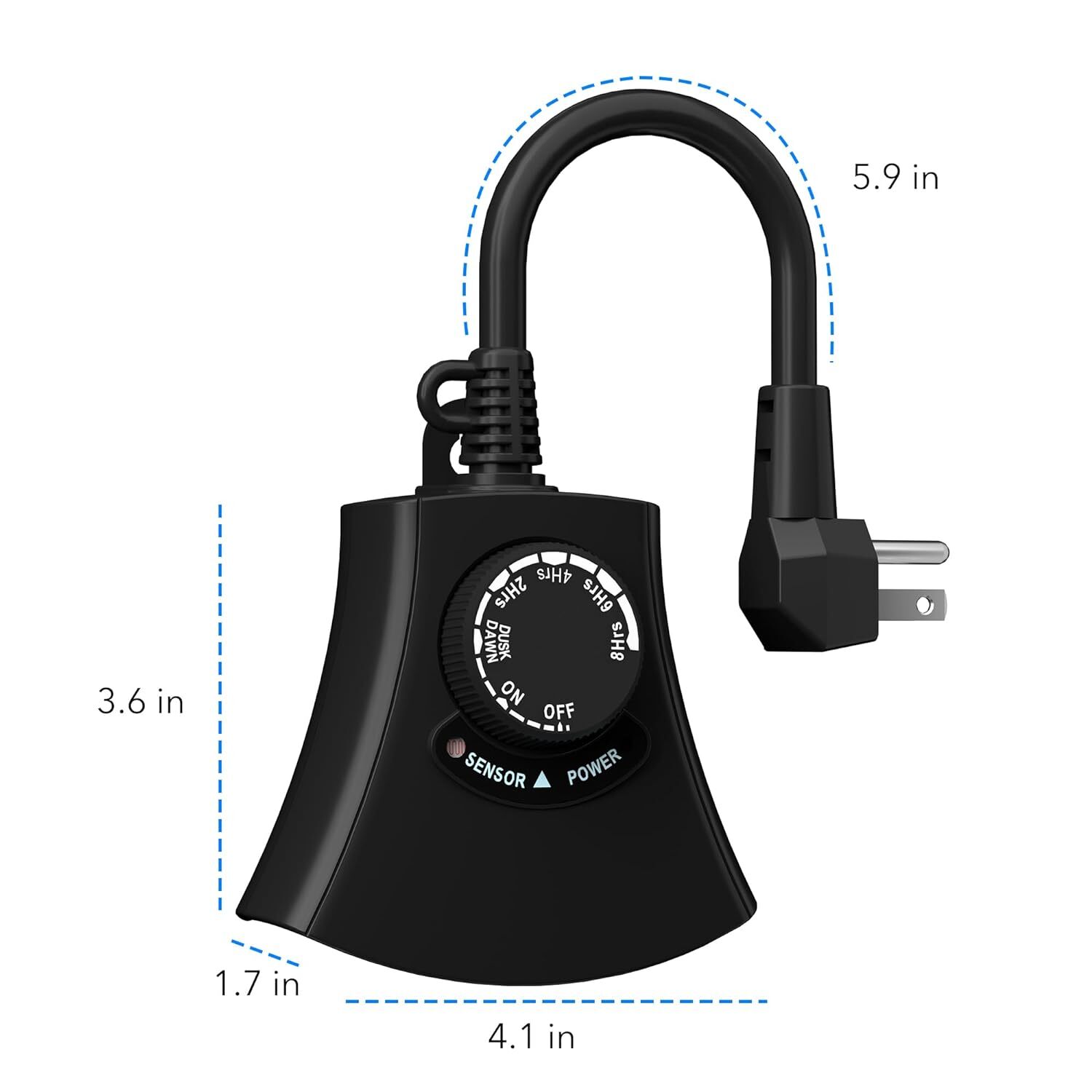 HBN Outdoor Light Timer Weatherproof Photocell Dusk to Dawn Light Sensor Timer