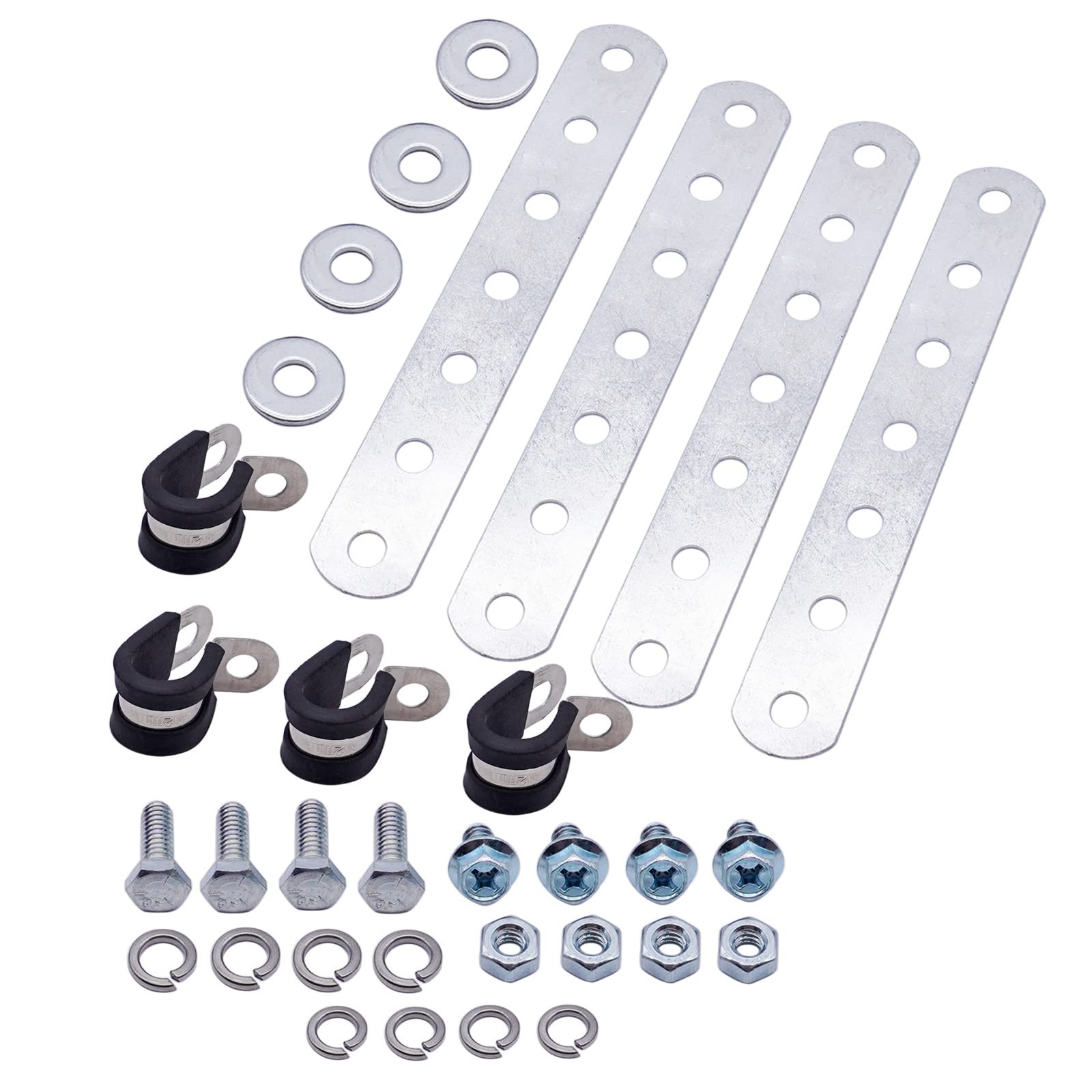 253 Universal Engine Oil Cooler Mounting Bracket Kit, Metal, Silver, Universa…