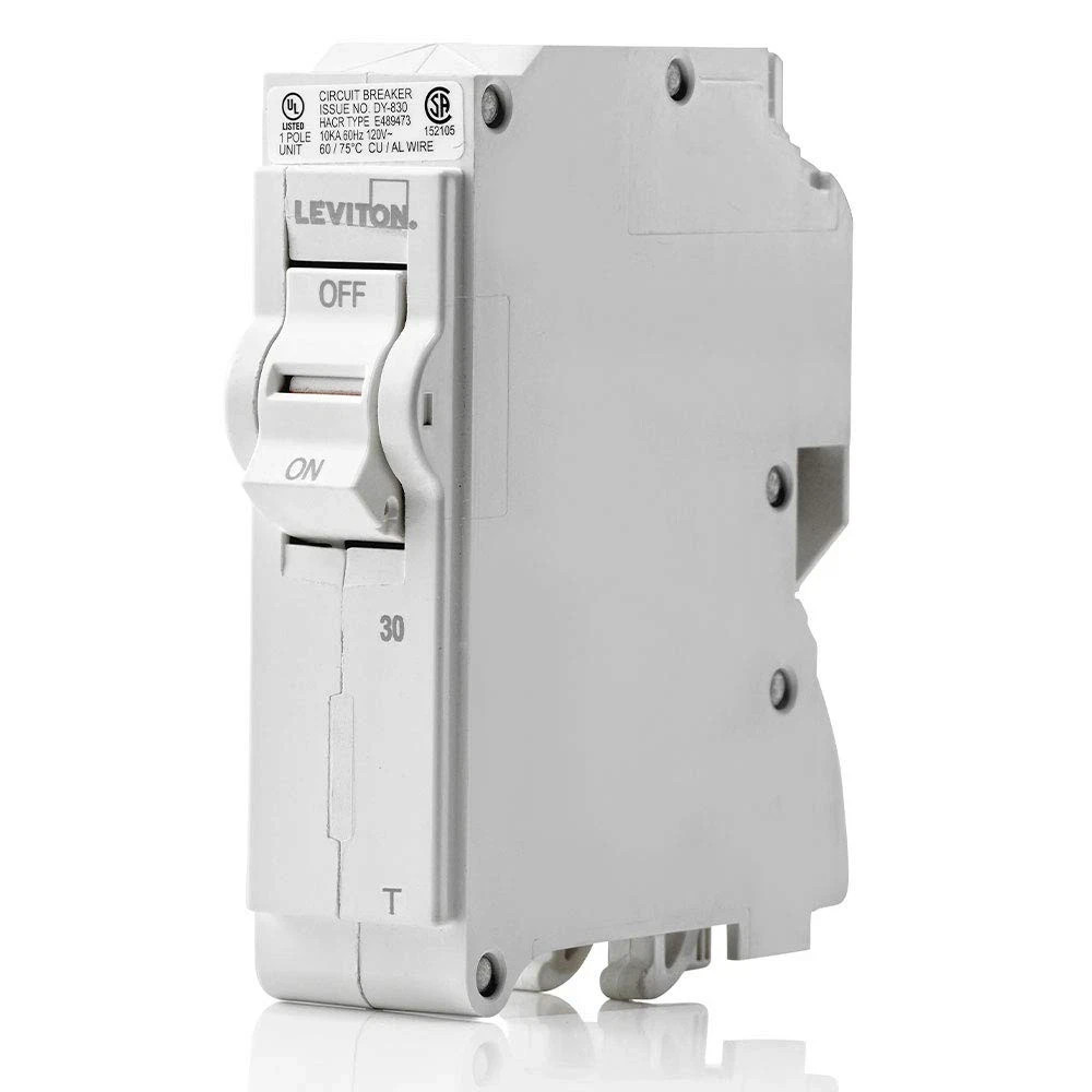 NEW Leviton 30A 1-Pole Plug-On Standard Branch Circuit 30-Amp, White