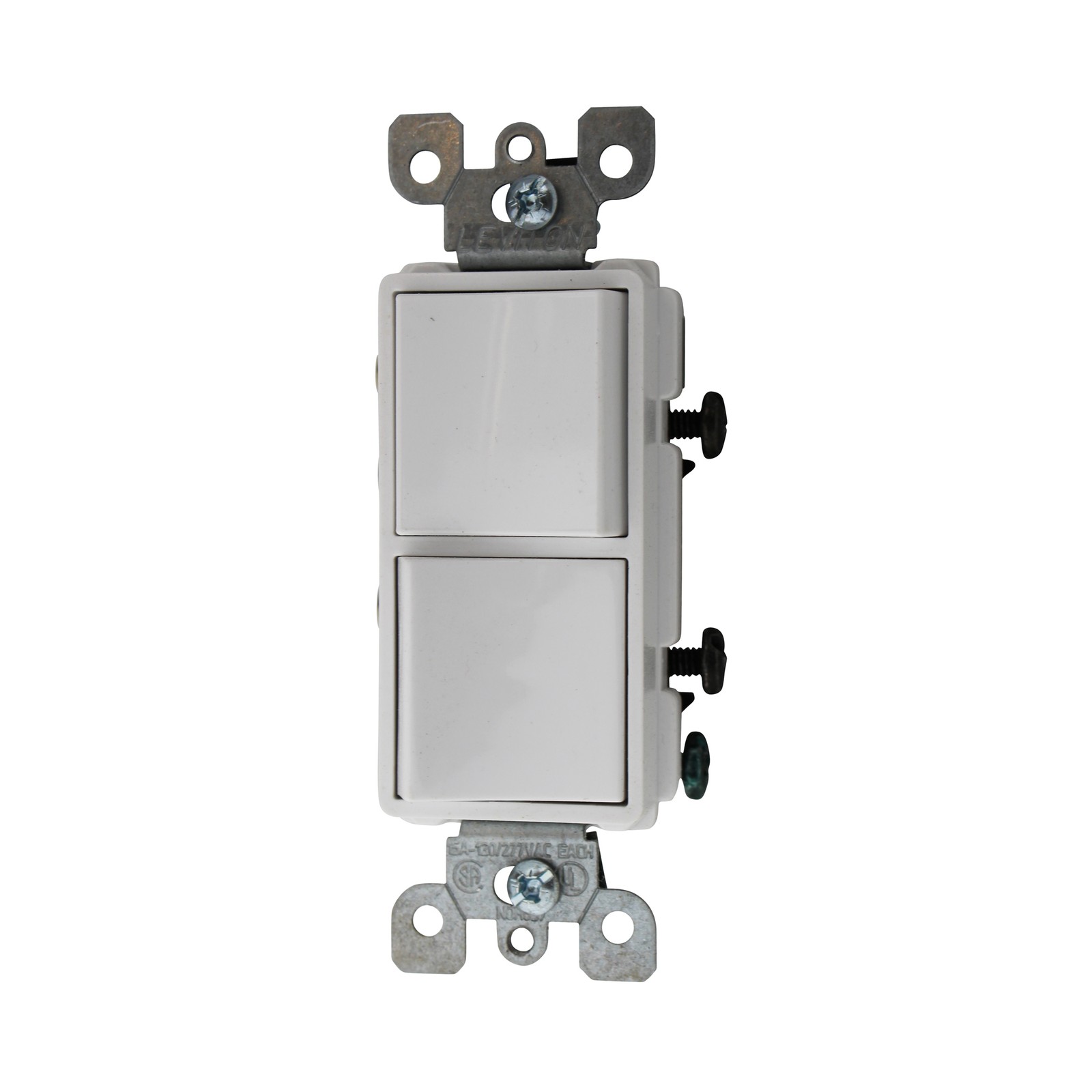LEVITON 5641-W DECORA 1-POLE SNF 3-WAY AC COMBO SWITCH, 15A, 120/277, WHITE
