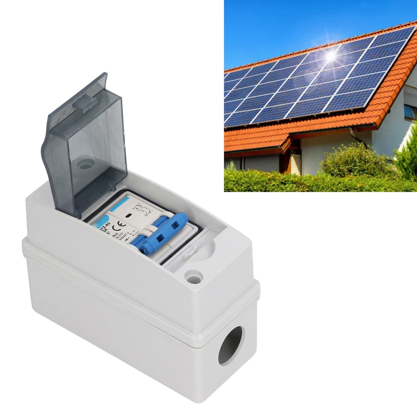 PV Solar Disconnect Switch Overvoltage Protection IP65 Waterproof Miniature