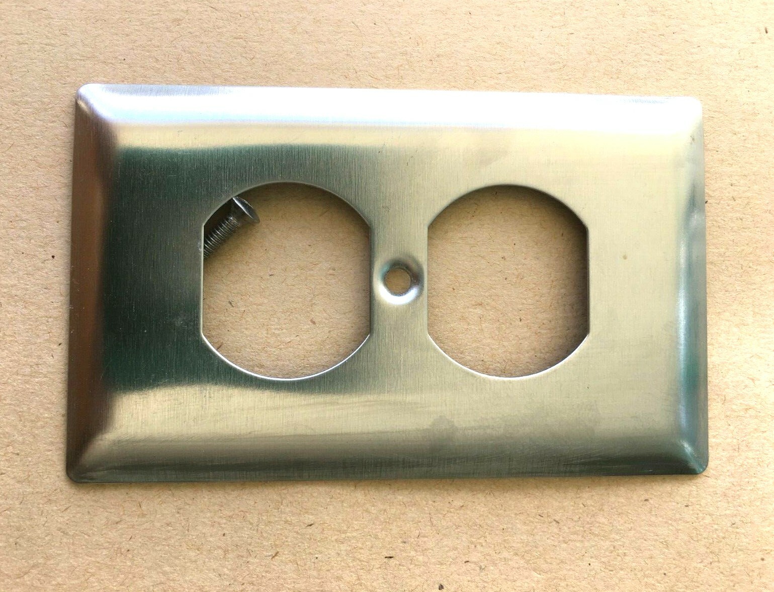 Brushed Stainless Steel Duplex Outlet Wall Cover Plates, 1, 3 or 5 Gang
