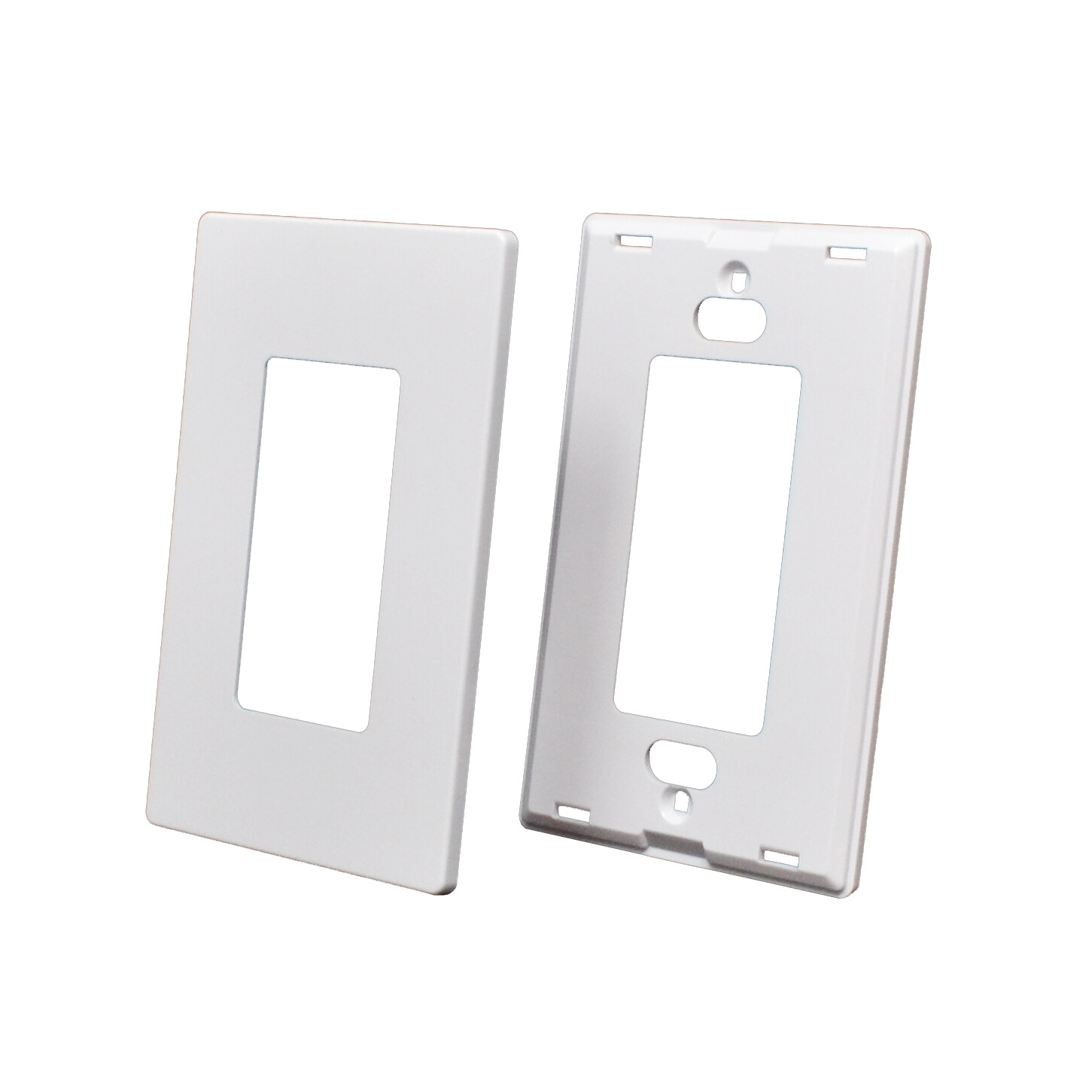 25pcs 1 Gang Screwless Snap On Decorator Wall Plate White