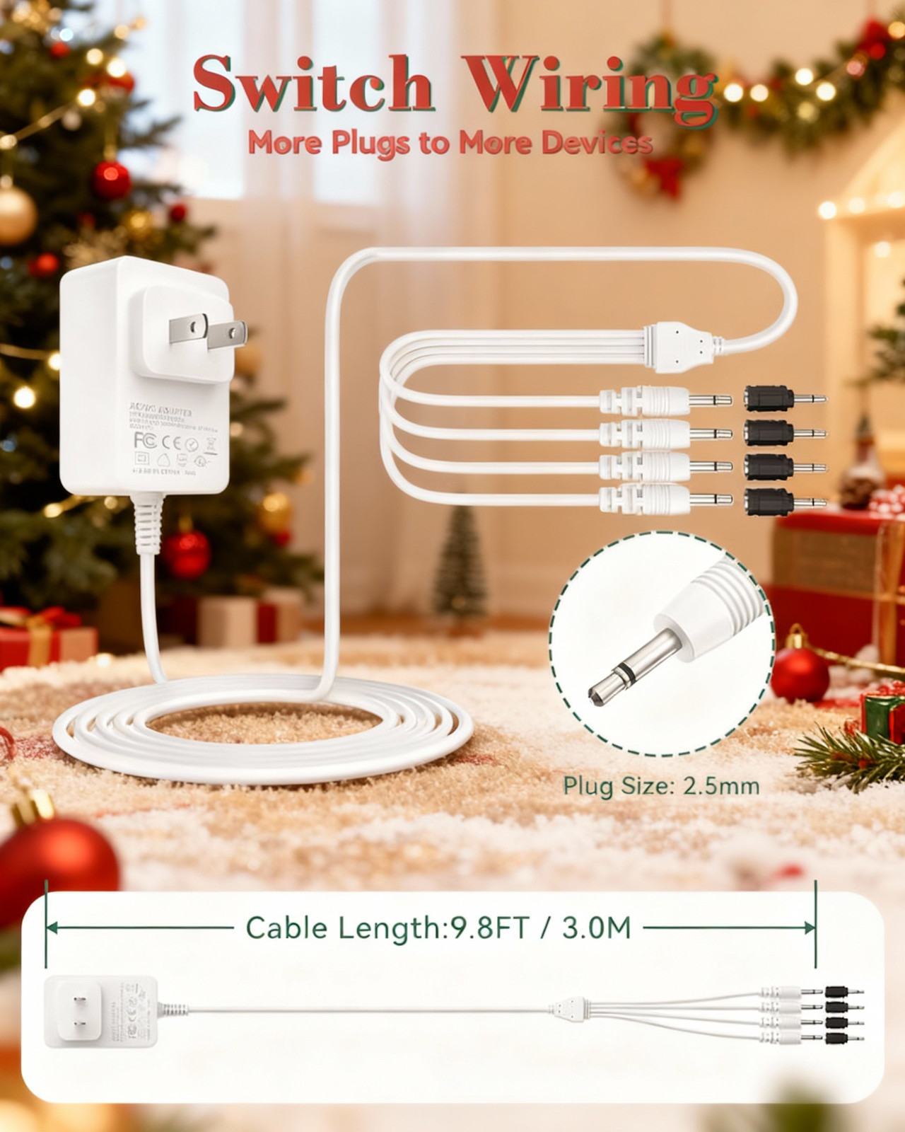 3V AC/DC Adapter For Department 56 Building and Accessory Lighting System