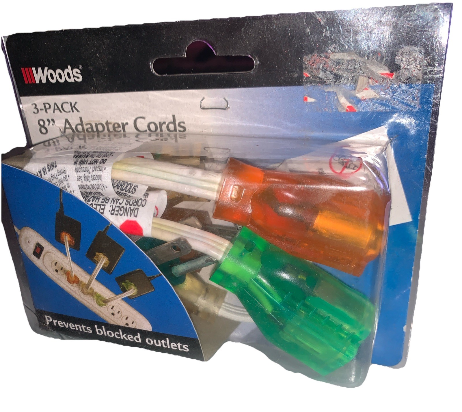 3-PACK ADAPTER CORDS – 13A/125V/1625W