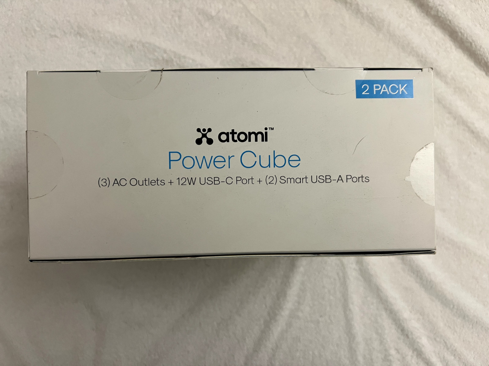2 Atomi Power Cubes | 3 AC Outlets | 12W USB-C Port | 2 Smart USB Ports Each
