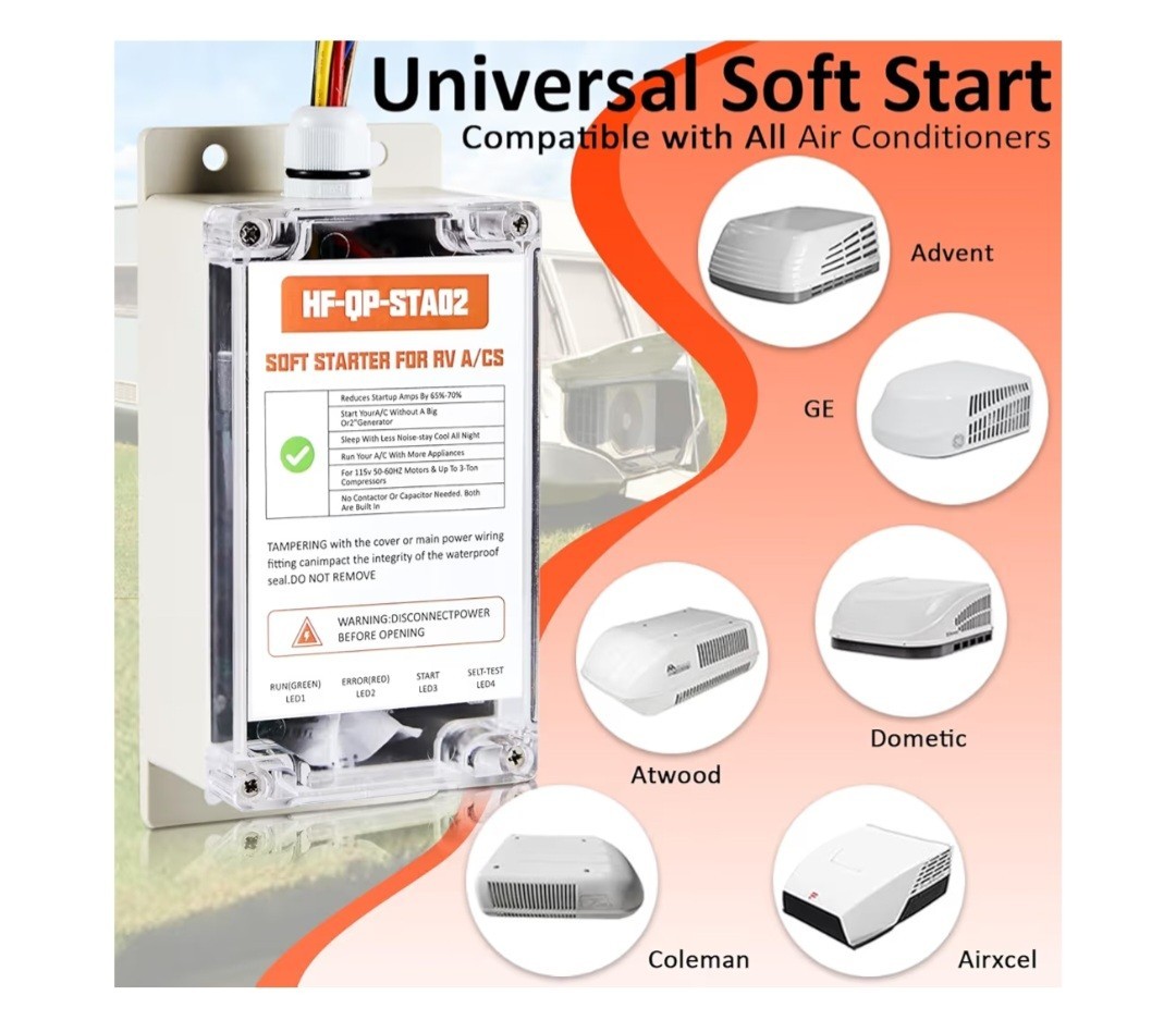 Soft Start for RV Air Conditioner, Upgraded HVAC RV AC Soft Start Kit for RV,