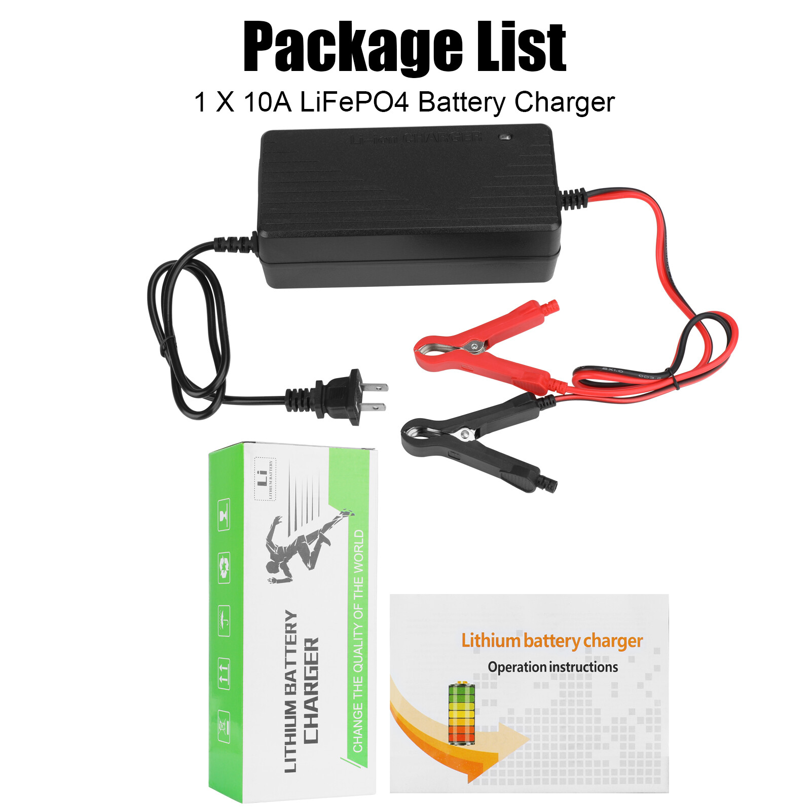 12V 60Ah LiFePO4 Lithium Battery with Charger, Deep Cycle, for Trolling Motor