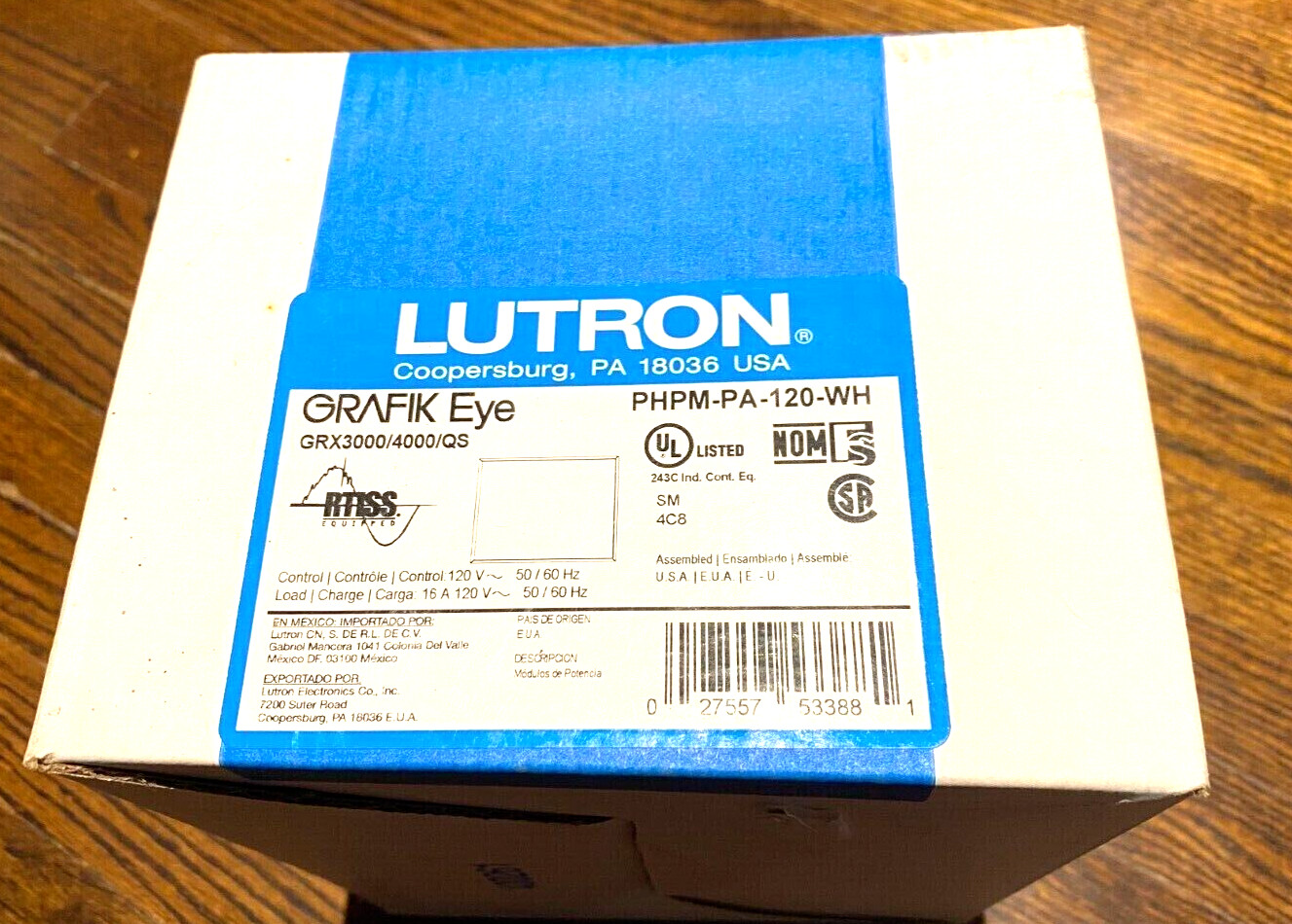 Lutron PHPM-PA-120-WH Grafik Eye GRX3000 4000 QS Power Module – NEW – Price Each