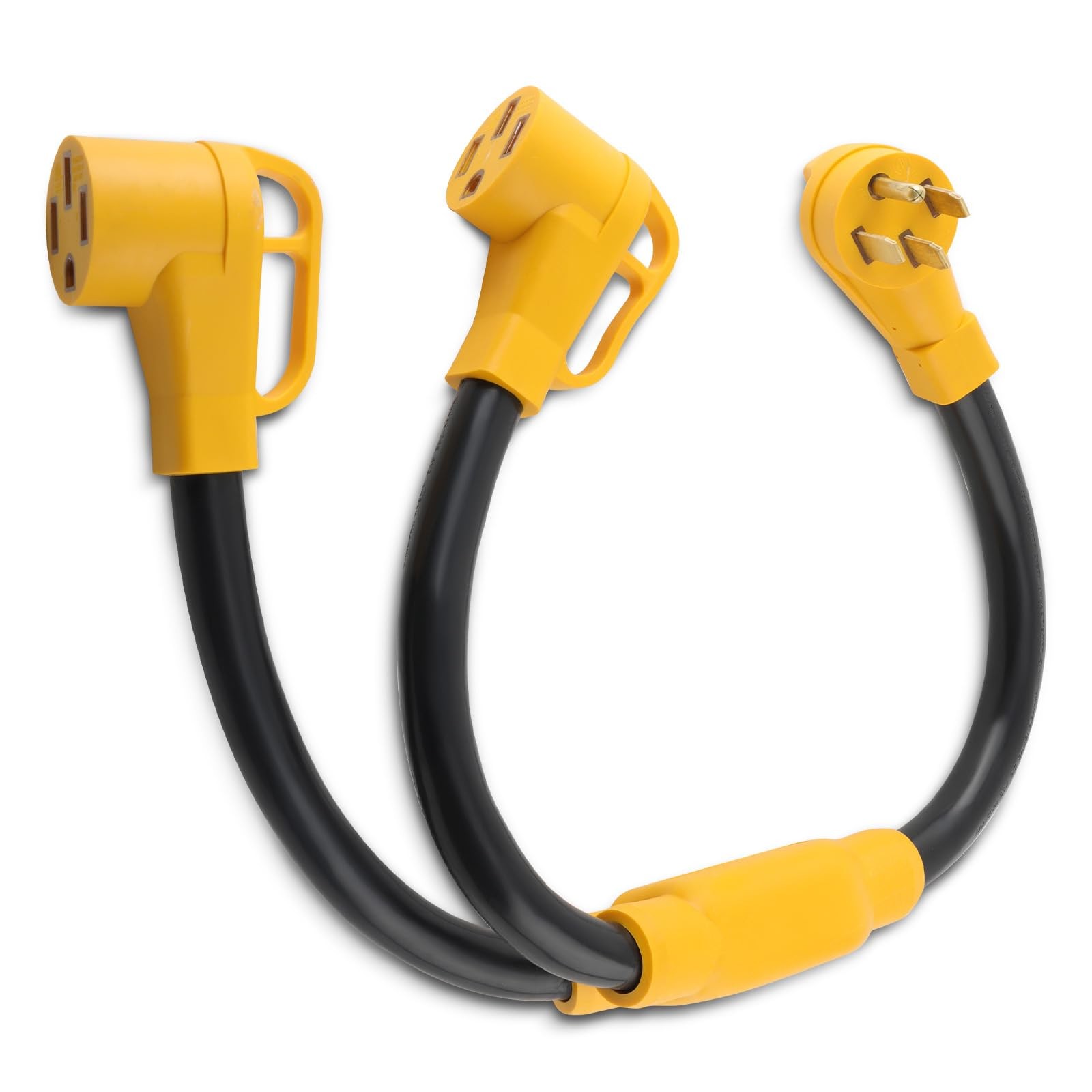 maXpeedingrods 50 Amp Y Splitter Adapter Cord 4 Prong 250V Yellow