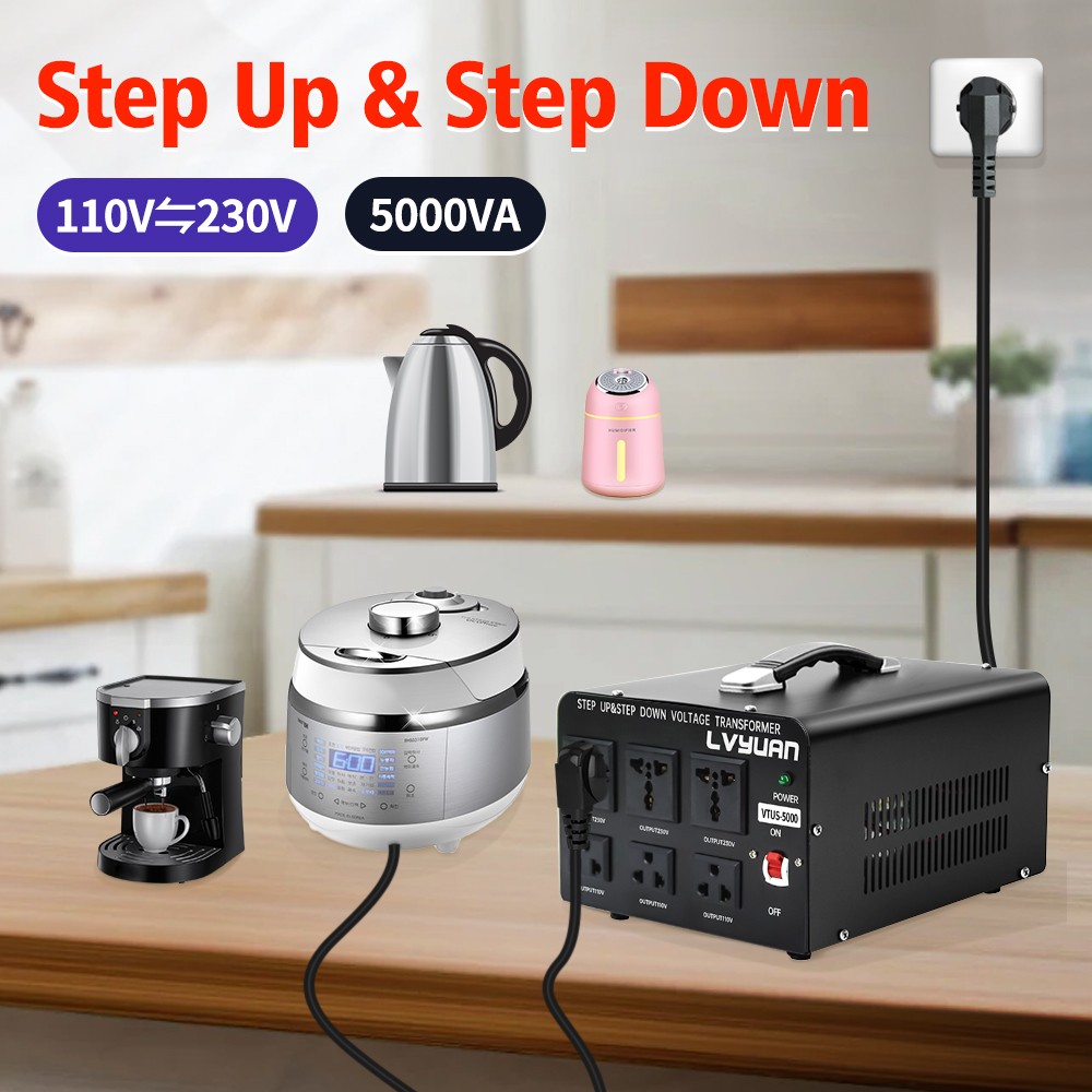 5000W Peak Step Up &Down Voltage Converter Transformer 110V to 220V 220V to 110V