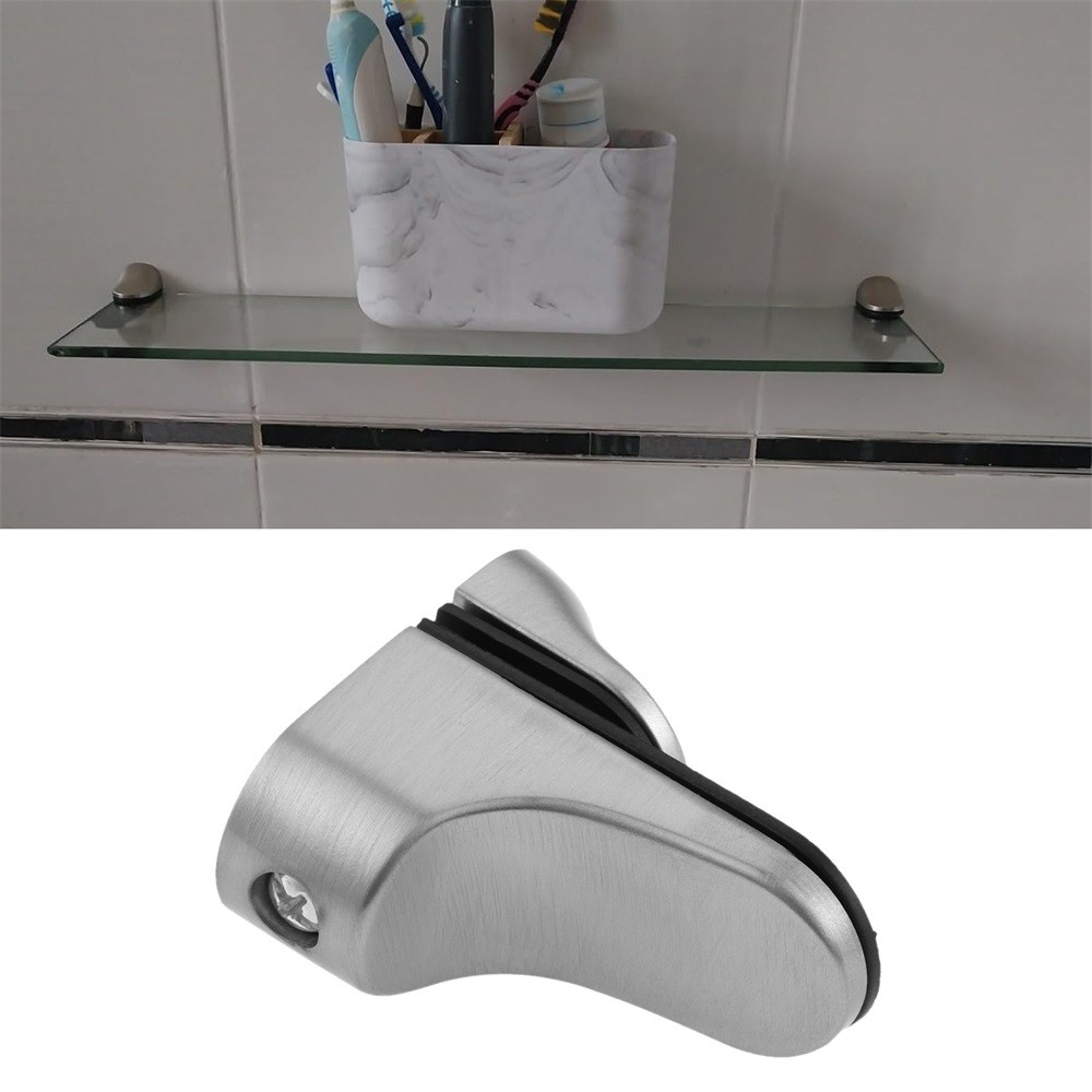 4×Adjustable Glass Shelf Brackets Zinc Alloy For 3-20mm Thickness Glass
