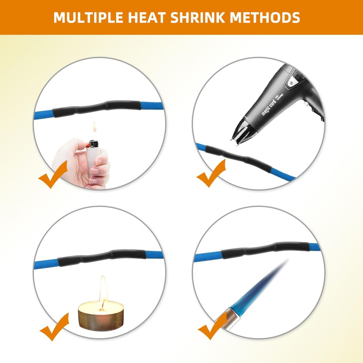 560 Pcs Heat Shrink Tubing Kit Marine Grade Wrap 2:1 Ratio…