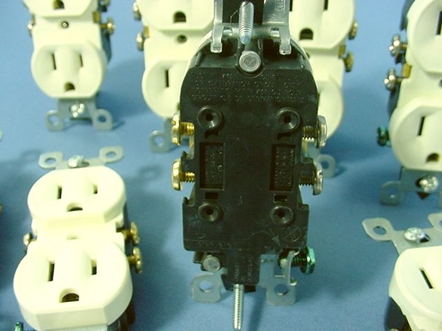 Leviton 5320-AMP Residential Almond Duplex 15A Receptacle Outlets 5-15R 10pk