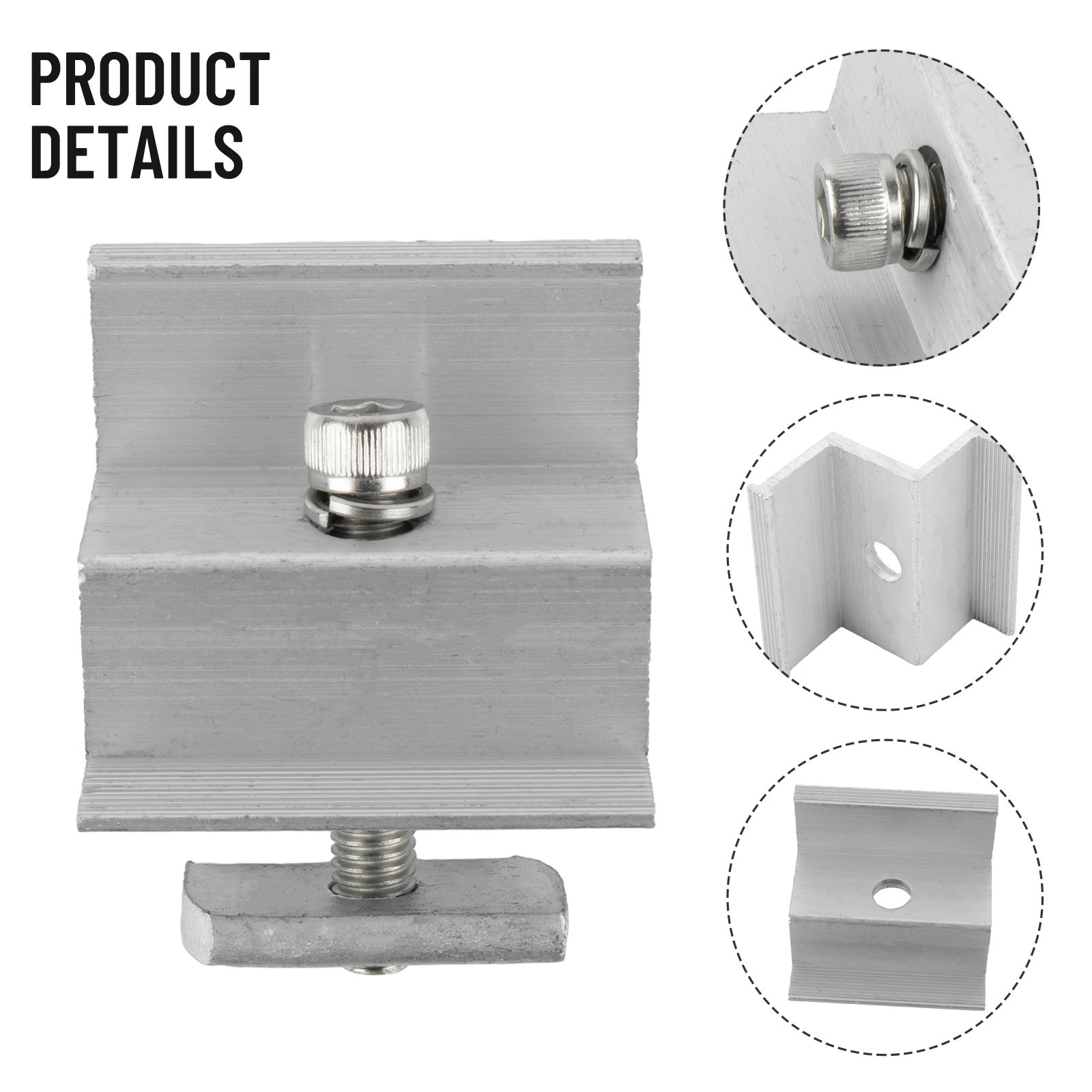 Practical Bracket Solar Panel Module Aluminium Alloy Clamps End /Middle Clip
