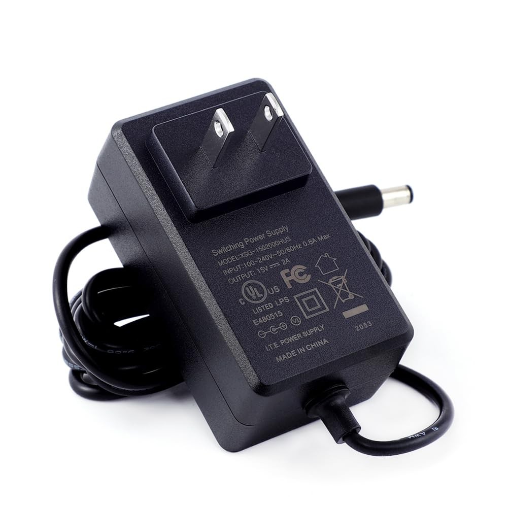 [UL Listed] Maxson 15V 2A Power Supply Charger (Input AC 1 Pack, Black