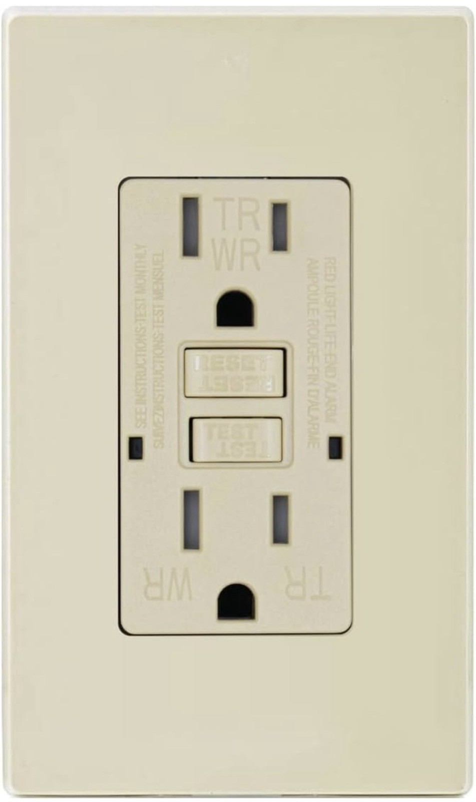 (QTY 1) Micmi GFCI 15A Tamper Resistant Outlet 15 Amp 120 Volt