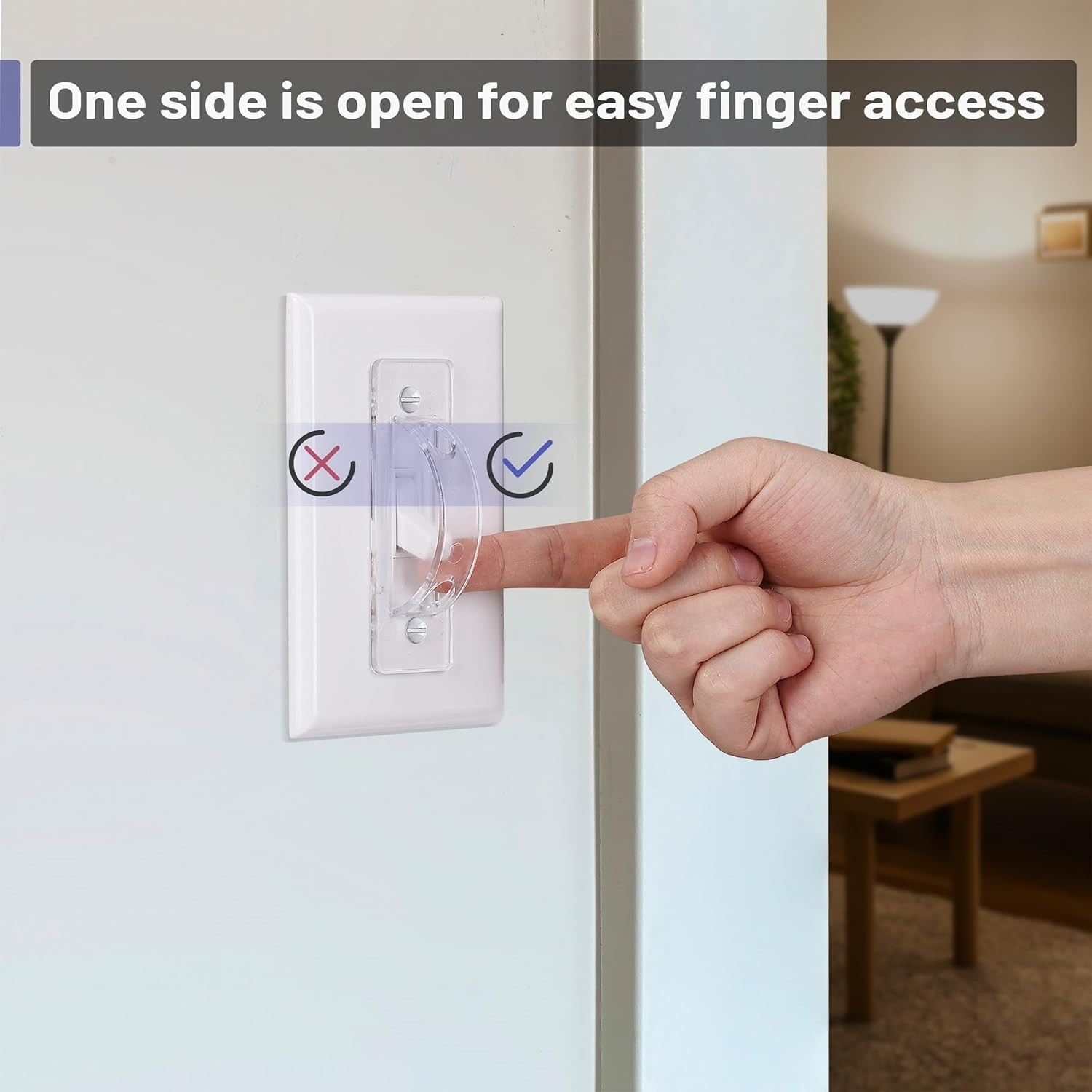 6 Pack Light Switch Guard Cover Light Switch Blocker Child Proof NEW