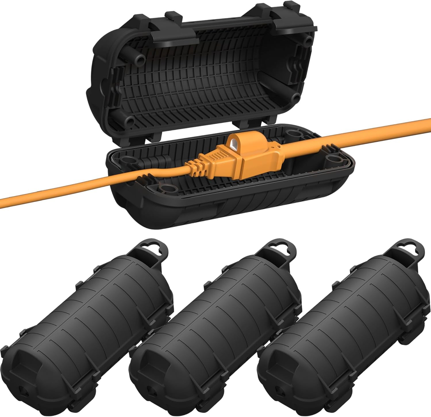 Extension Cord Cover Outdoor, 4 Pack IP54 Water-Resistant Power Cord Protector E