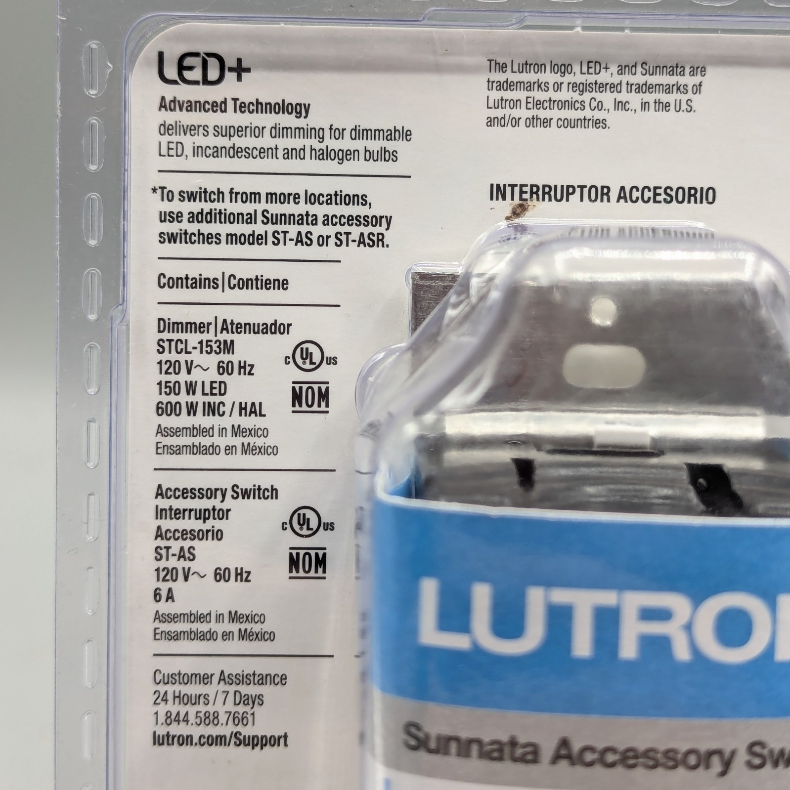 Lutron Sunnata LED+ Multi-Location LED Illuminated Touch Dimmer Switch Kit White
