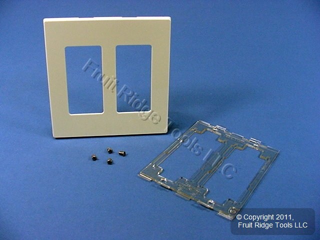 Leviton 80309-A Almond 2-Gang Decora Unbreakable Nylon Standard Wallplate Cover