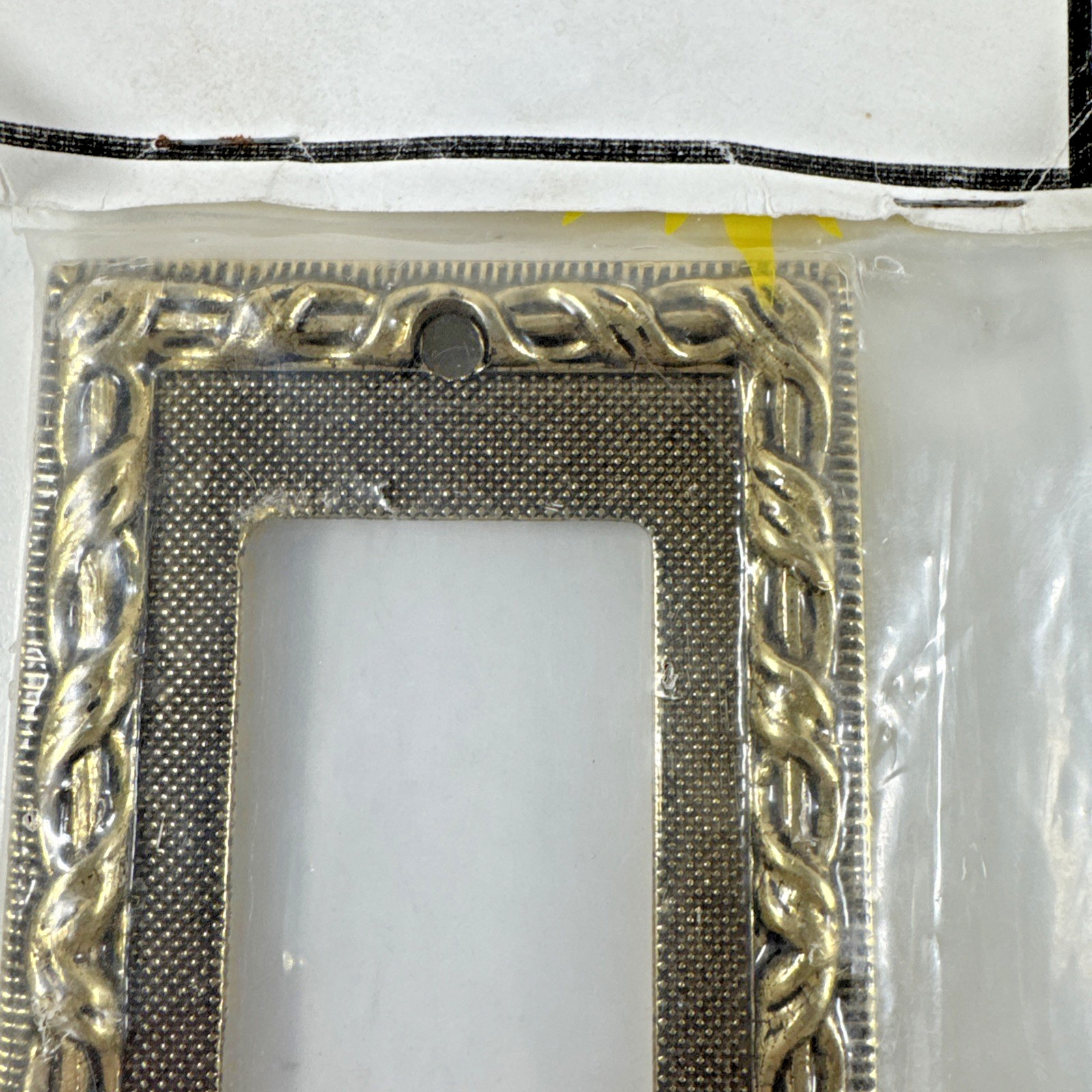 2x Vintage 1980s Blue Chip SOLID BRASS Switch Plate Covers Rectangle Opening