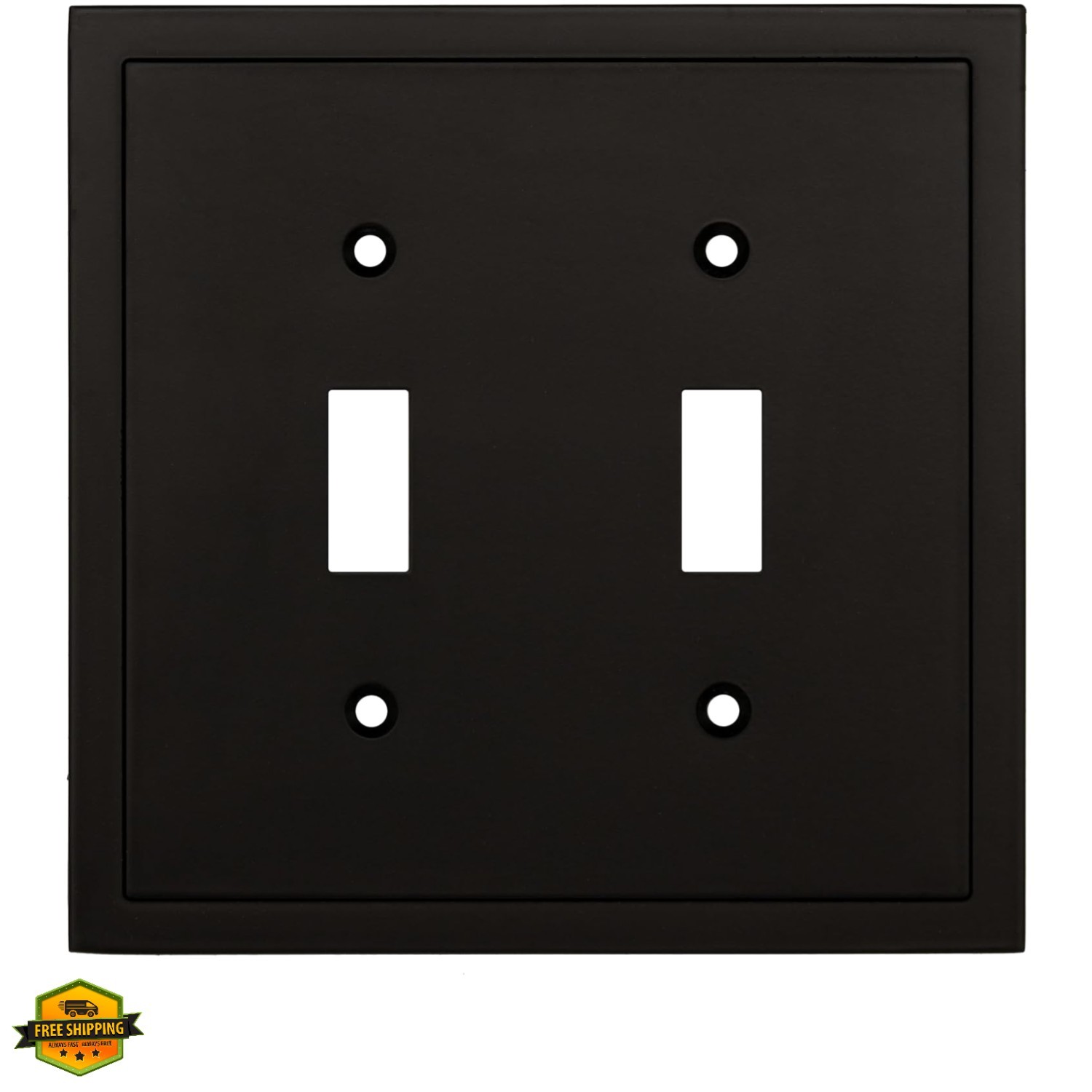 Modern Edge Decorative Wall Plate Switch Plate Outlet Cover, Durable Solid Zi…