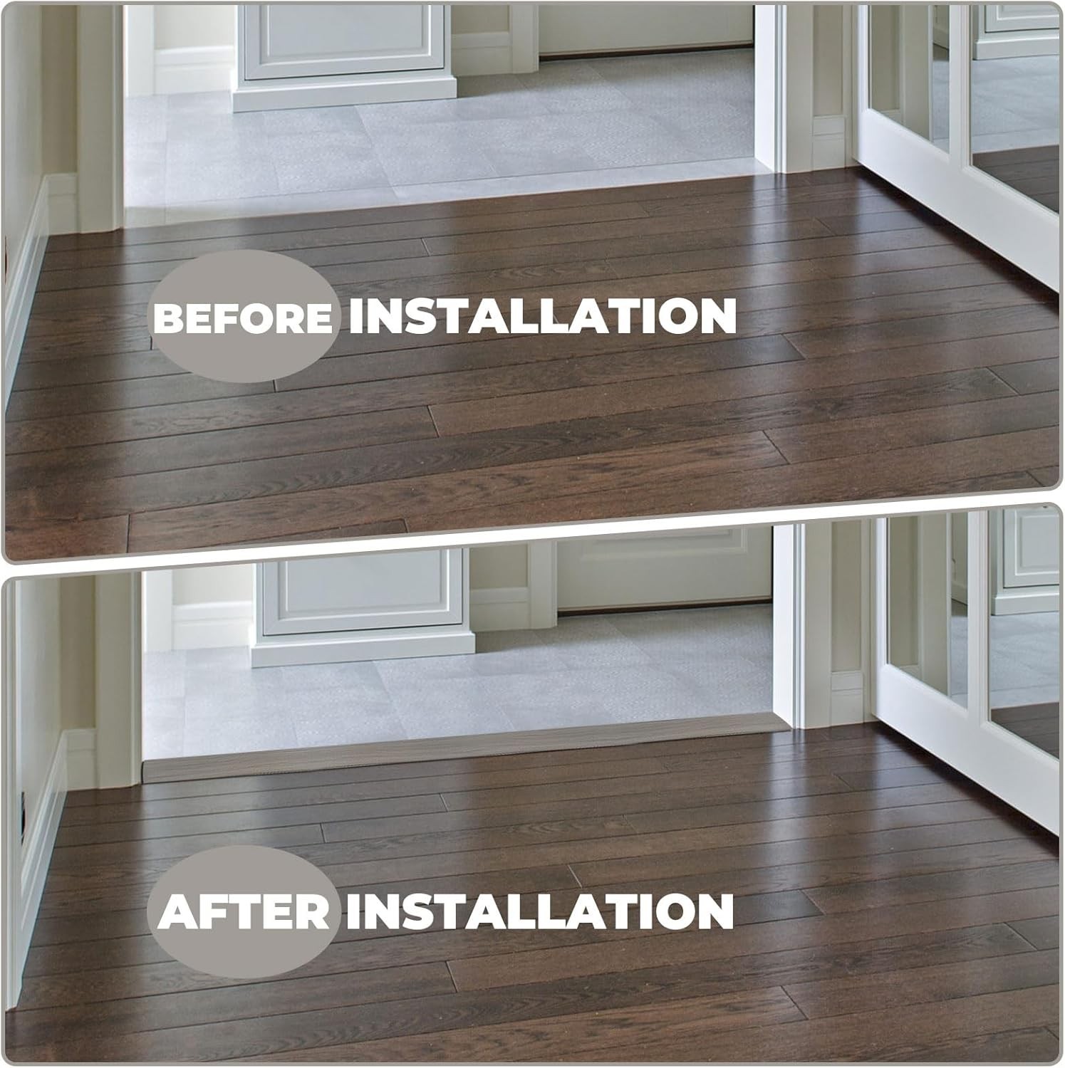 Floor Transition Strip Door Threshold 36 inch Vinyl Threshold Ramp for Doorways