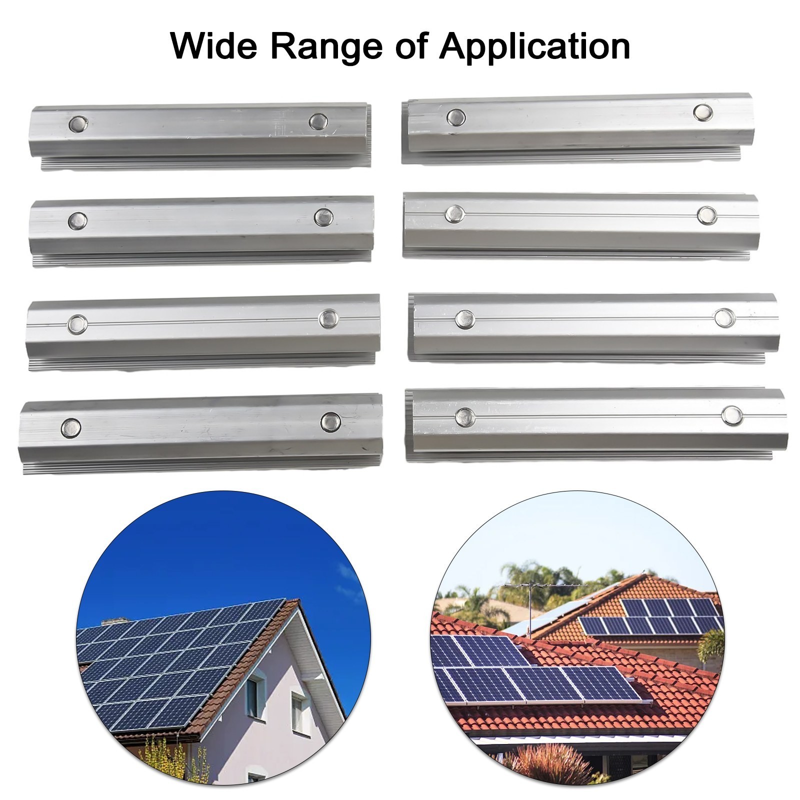 Adjustable Connector for Solar Panel Rail Mounting Easy and Quick Installation