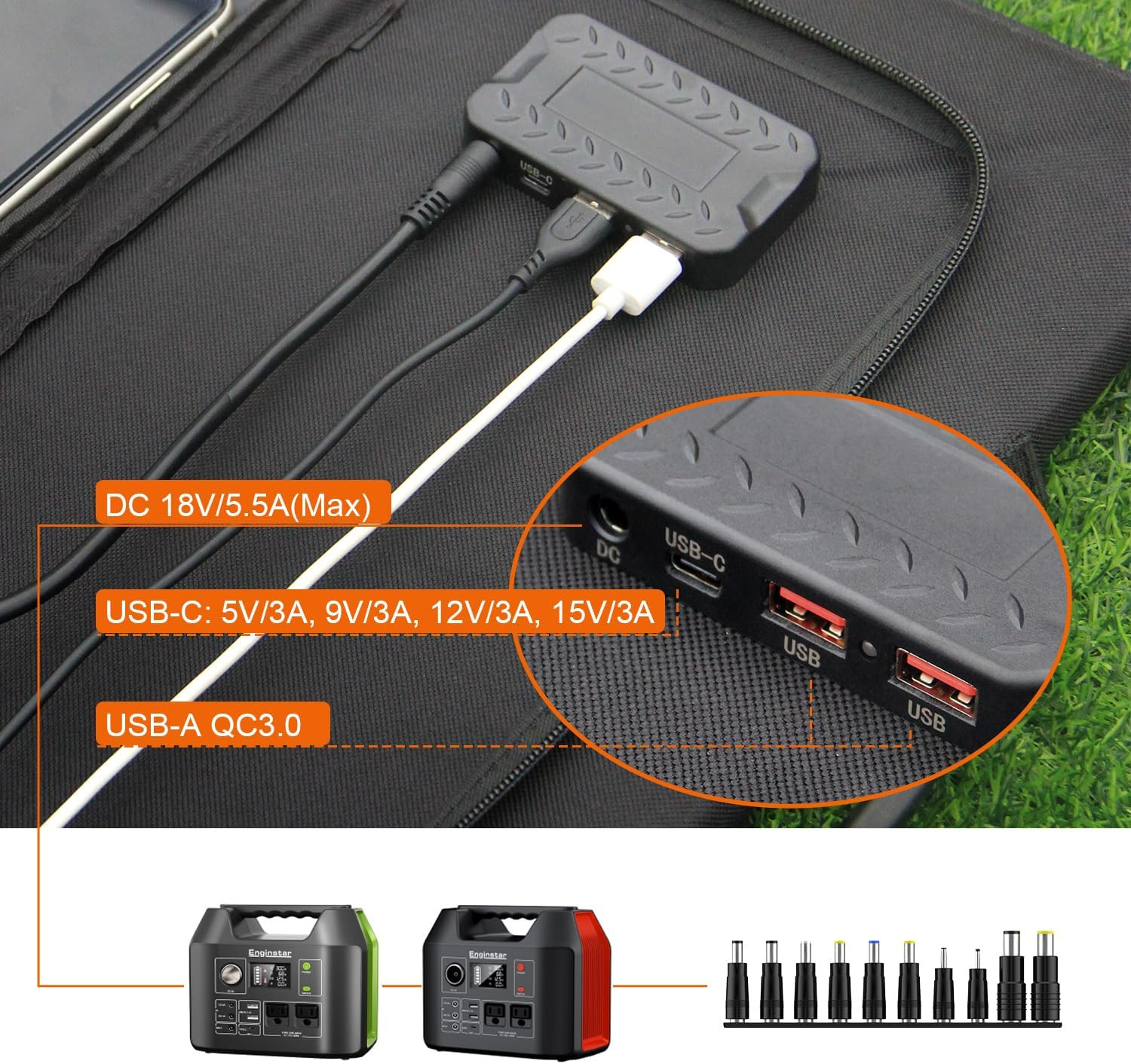 Portable Power Station, 300W 296Wh Battery Bank with 110V Pure Sine Wave AC Outl