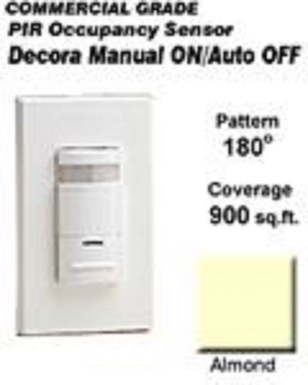 LEVITON MANUAL-ON MOTION SENSOR OCCUPANCY SWITCH 800W 1200VA 900 SQ FT IPP10-1LA