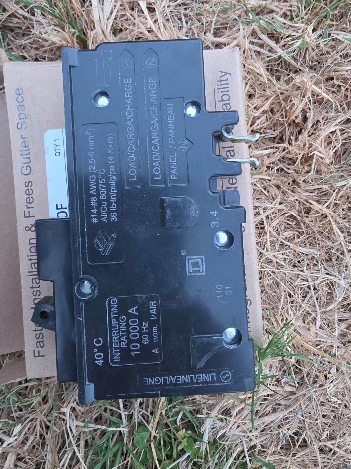 Square D Homeline HOM115PDFC Plug-On Neutral Dual Function Breaker