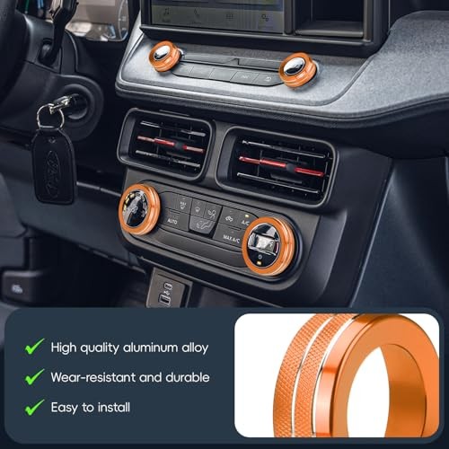 AC Knob Trim Covers Compatible with Ford Maverick Accessories 2022 2023 2024