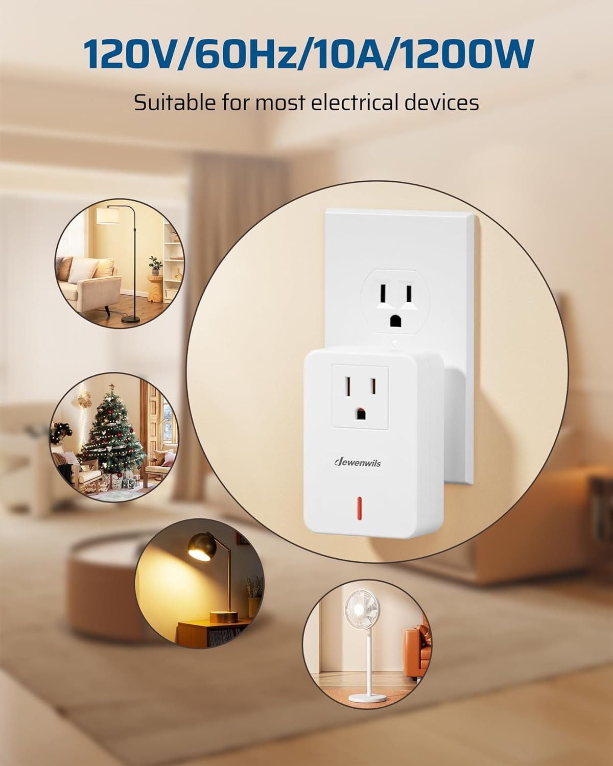 DEWENWILS Remote Control Outlet Wireless Wall Mounted Light Switch, Electrical.