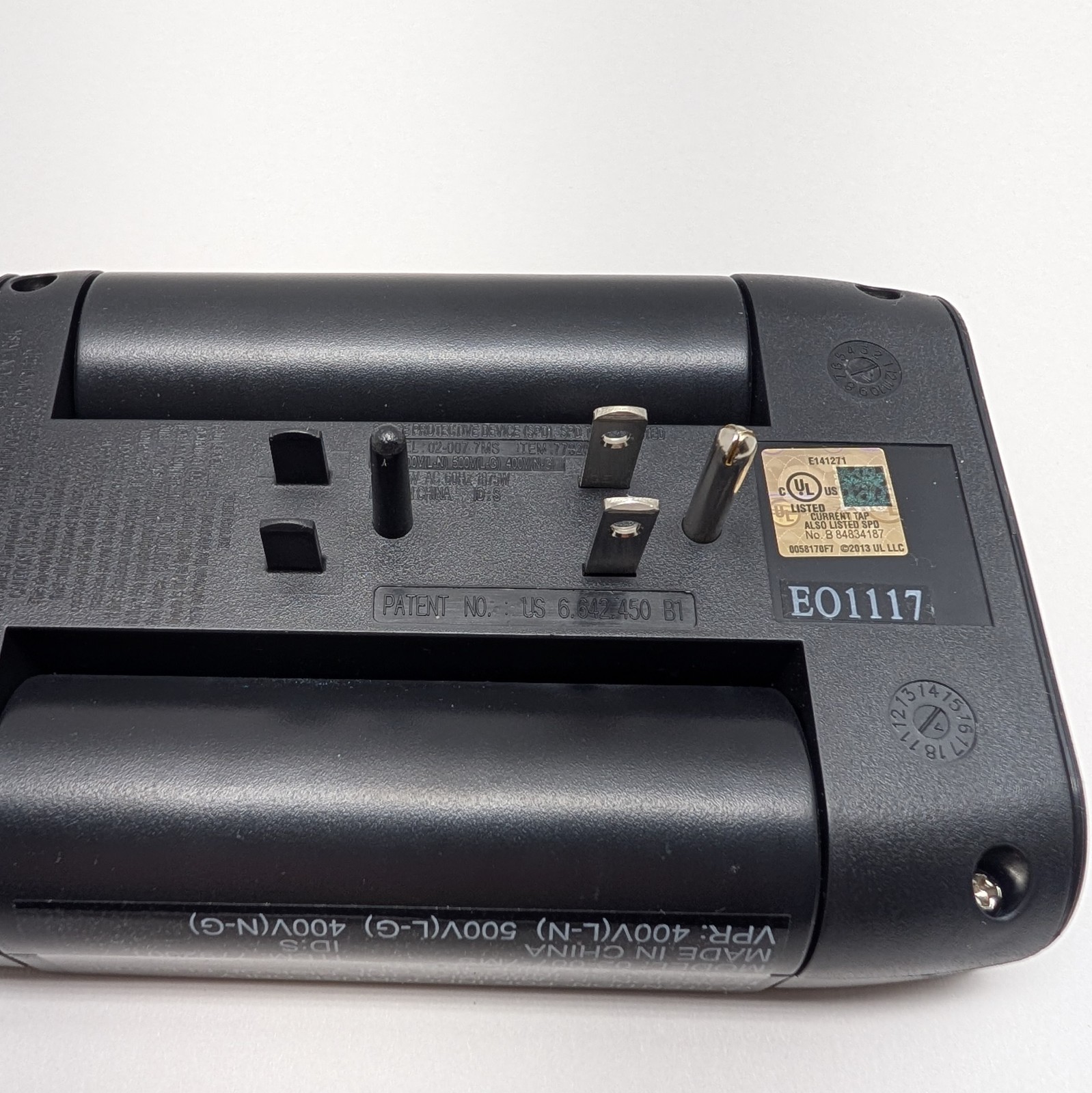 Globe Electric 6-Outlet Swivel Surge Protector Wall Tap 2100J Black – New