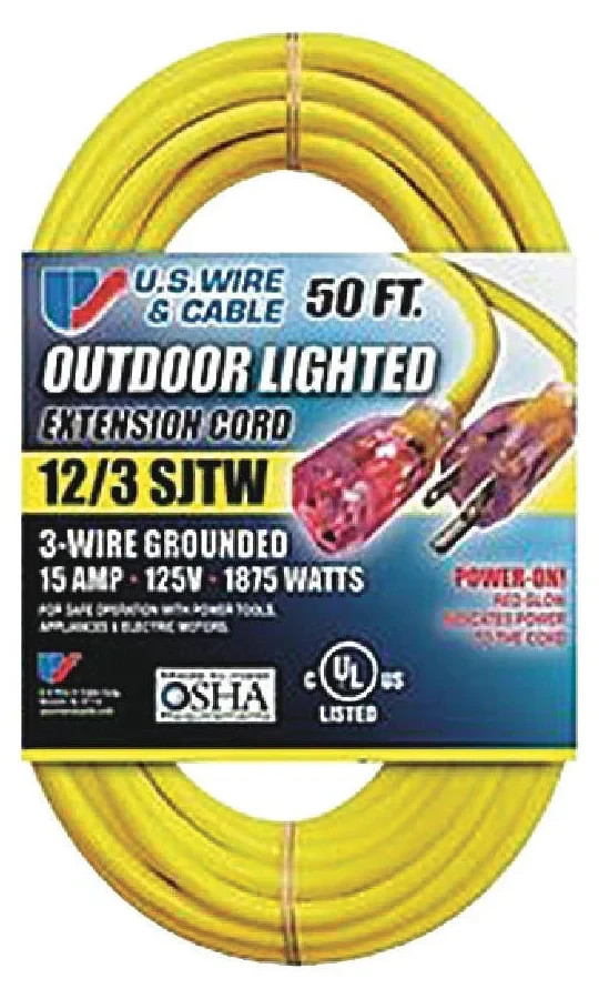 US Wire and Cable 74050, 50ft, Yellow