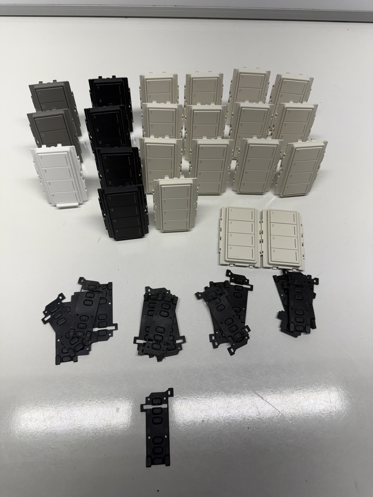 Lutron Hybrid Keypad Button Kit White, Off White, Black, Gray Lutron Keypad