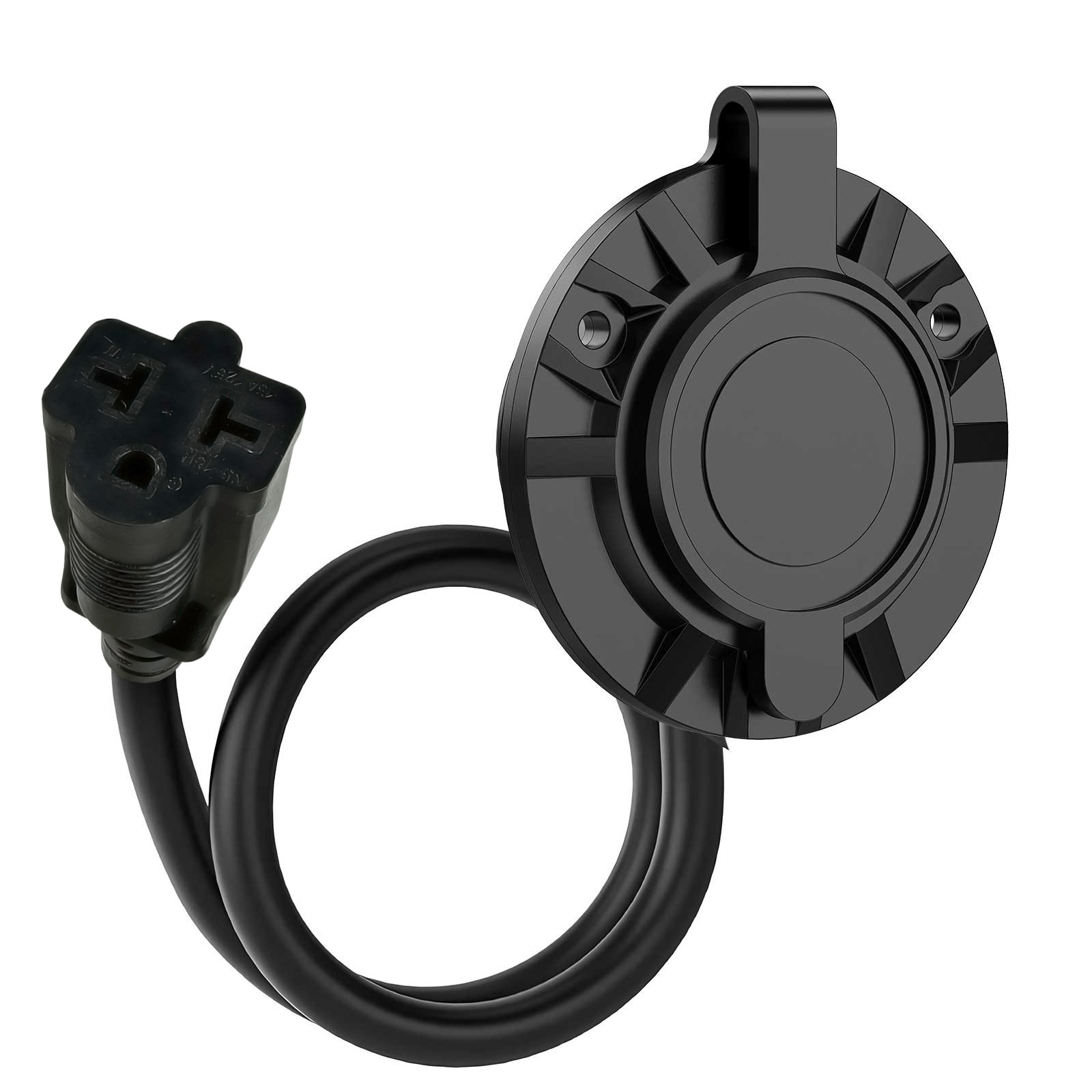20A 125V Heavy-Duty RV Shore Power Plug Outdoor Electrical Outlet Receptacle