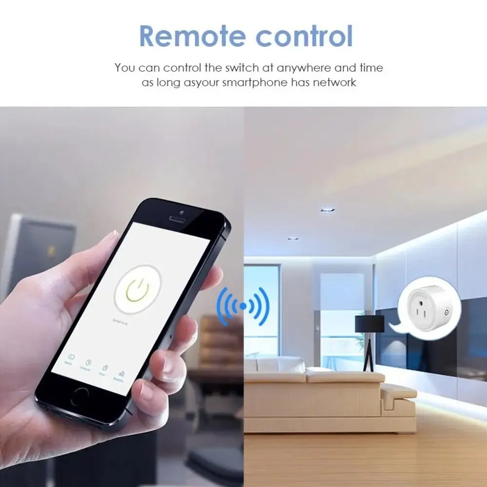 1Pc WiFi Smart Plug Socket Outlet APP Control Works with Alexa & Google USA