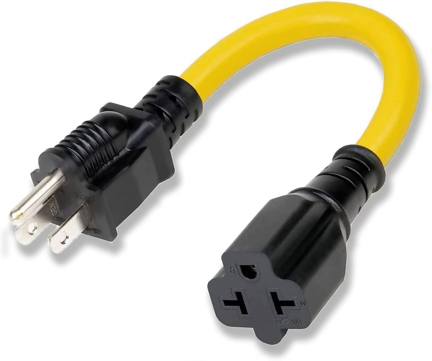 12AWG Heavy Duty Extender AC Plug Adapter [4-In-1], 15 Amp Household to 20 Amp T