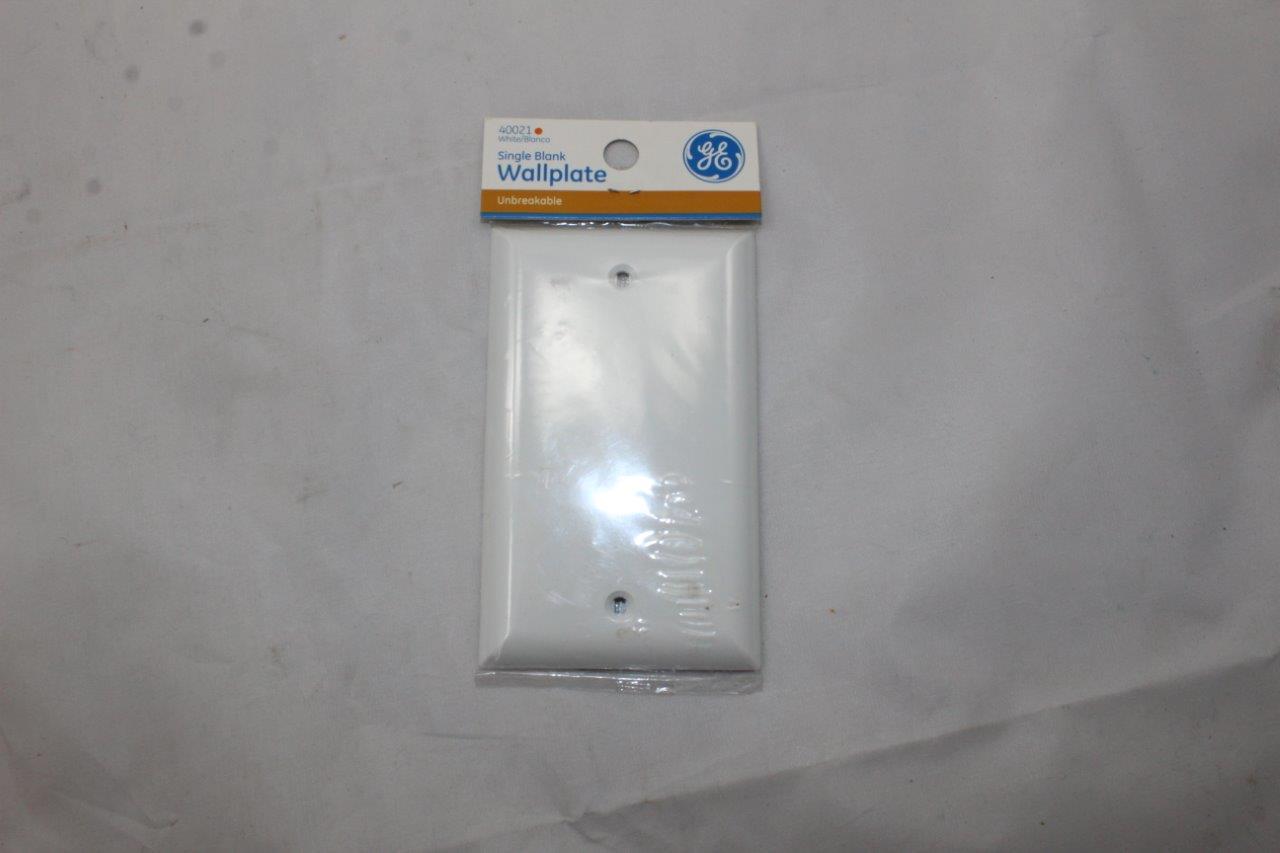 NEW Wall Plate Cover White GE40021 Blank Wallplate Unbreakable 4.5″ x 2.75″