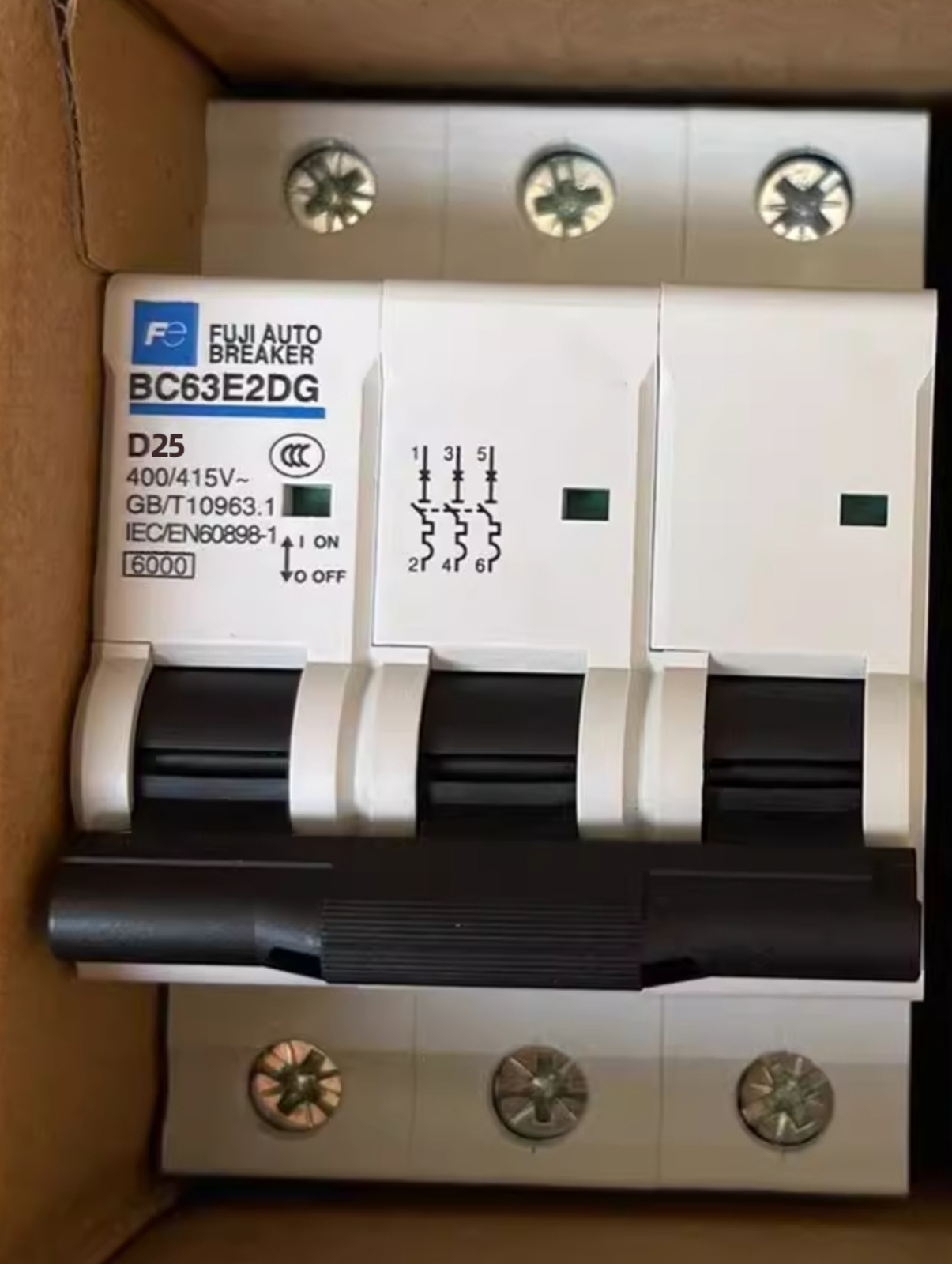 Fuji Electric Miniature Circuit Breaker MCB BC63E2DG-3P D25 25A