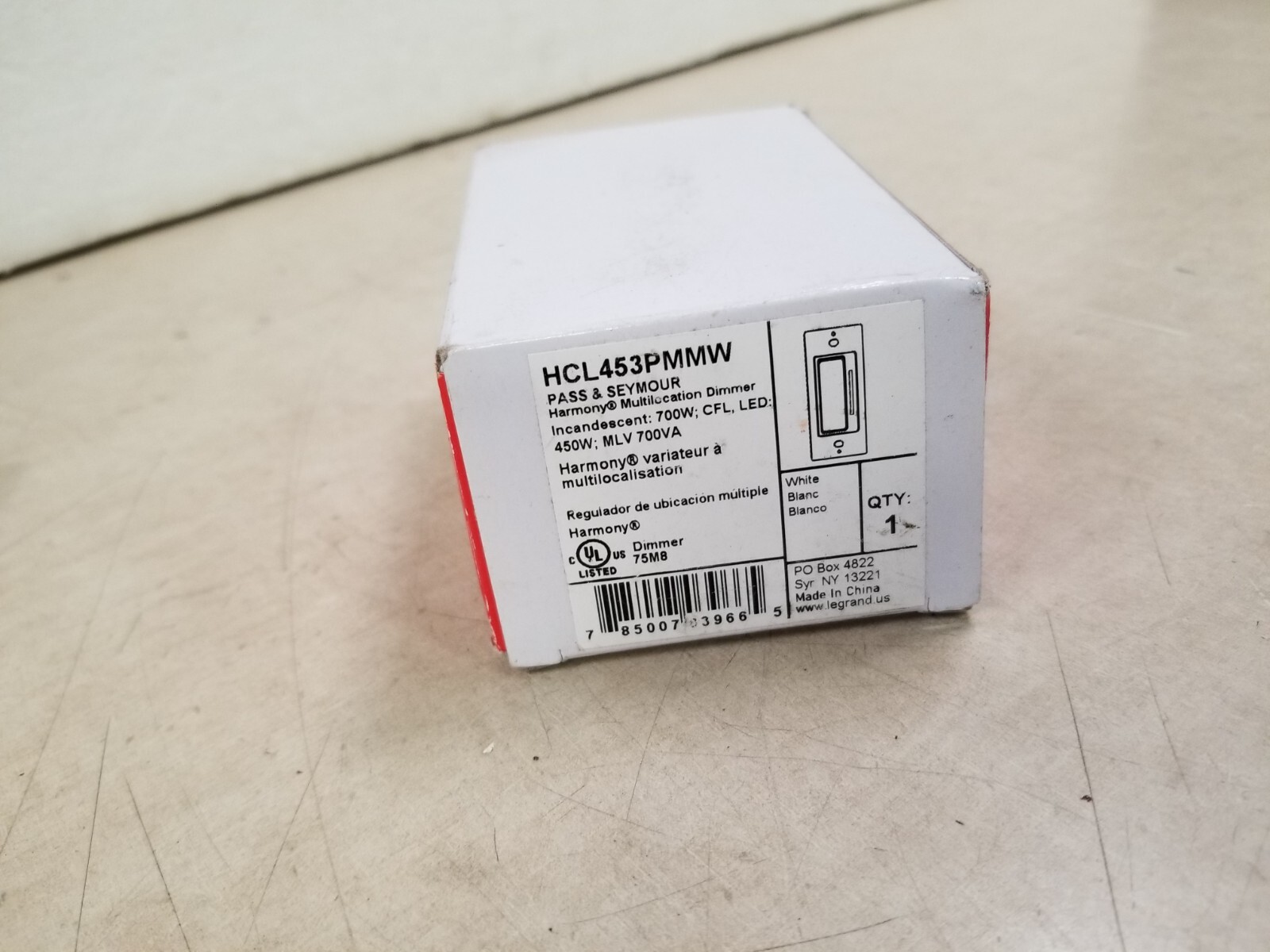 PASS & SEYMOUR HCL453PMMW CFL LED INC Multi-Location Master Dimmer Switch White