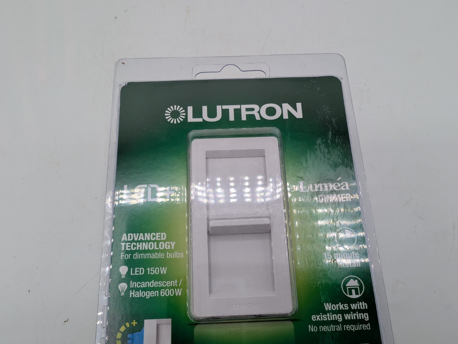 New Lutron Lumea LECL-150H LED Slide Dimmer Switch White 150 Watts